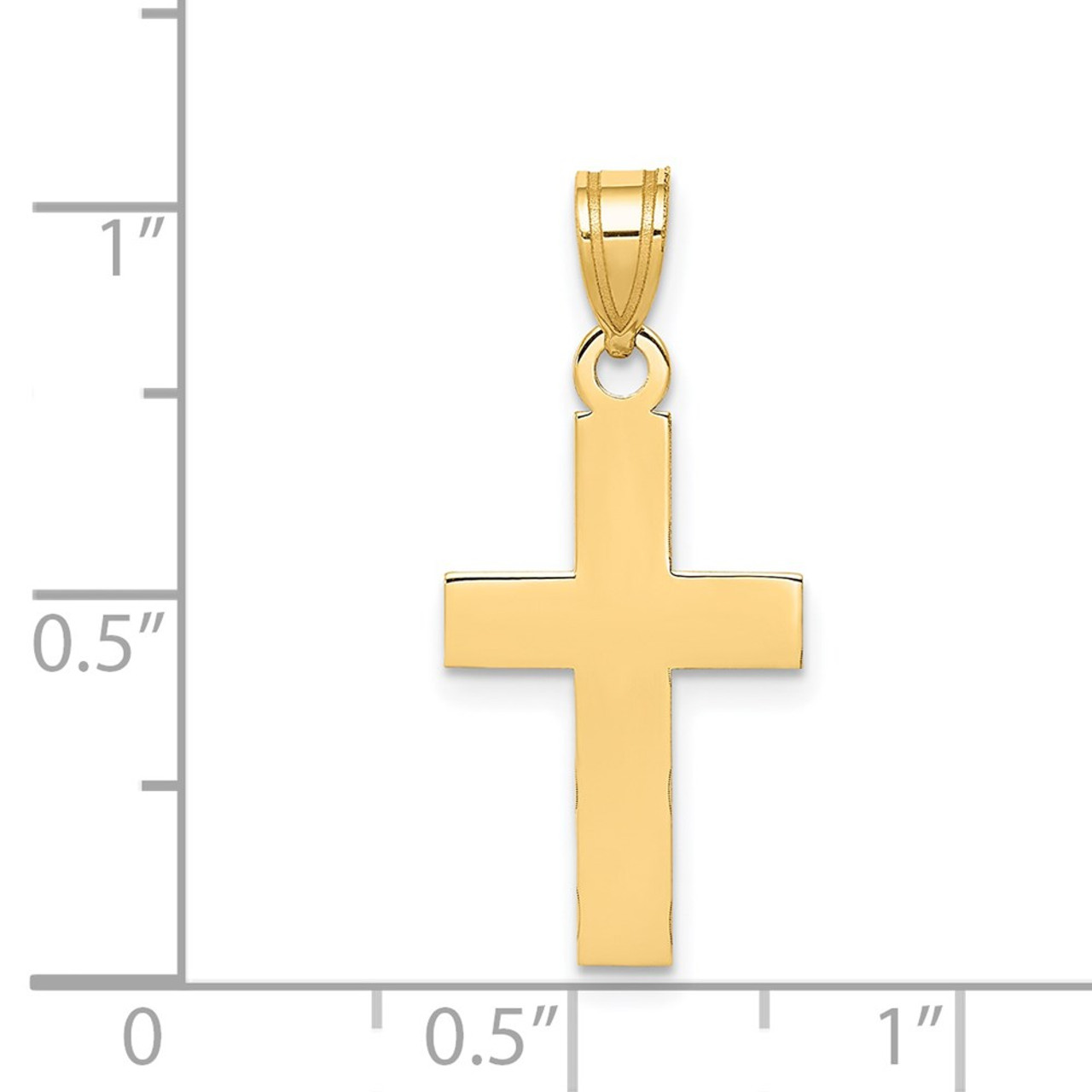 14K Yellow Gold Cross Charm 25mm length - (A83-329) 14K Yellow Gold Cross Charm 25mm length - (A83-329)
