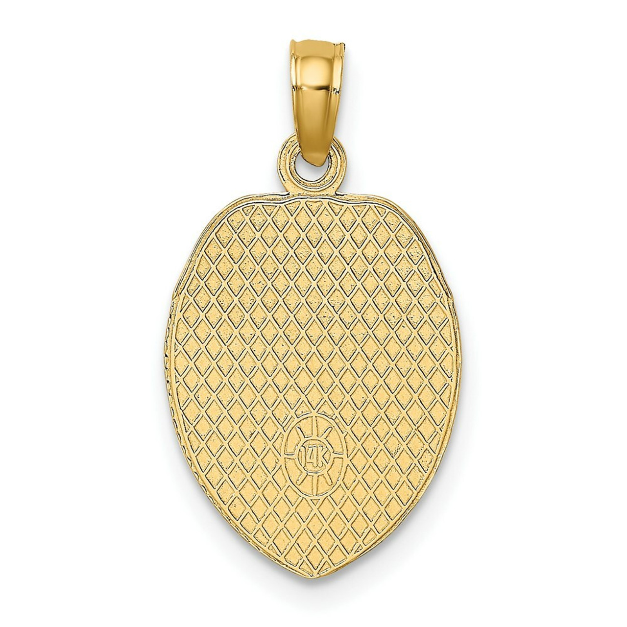 14K Yellow Gold Police Officer Badge Pendant - (A84-468)