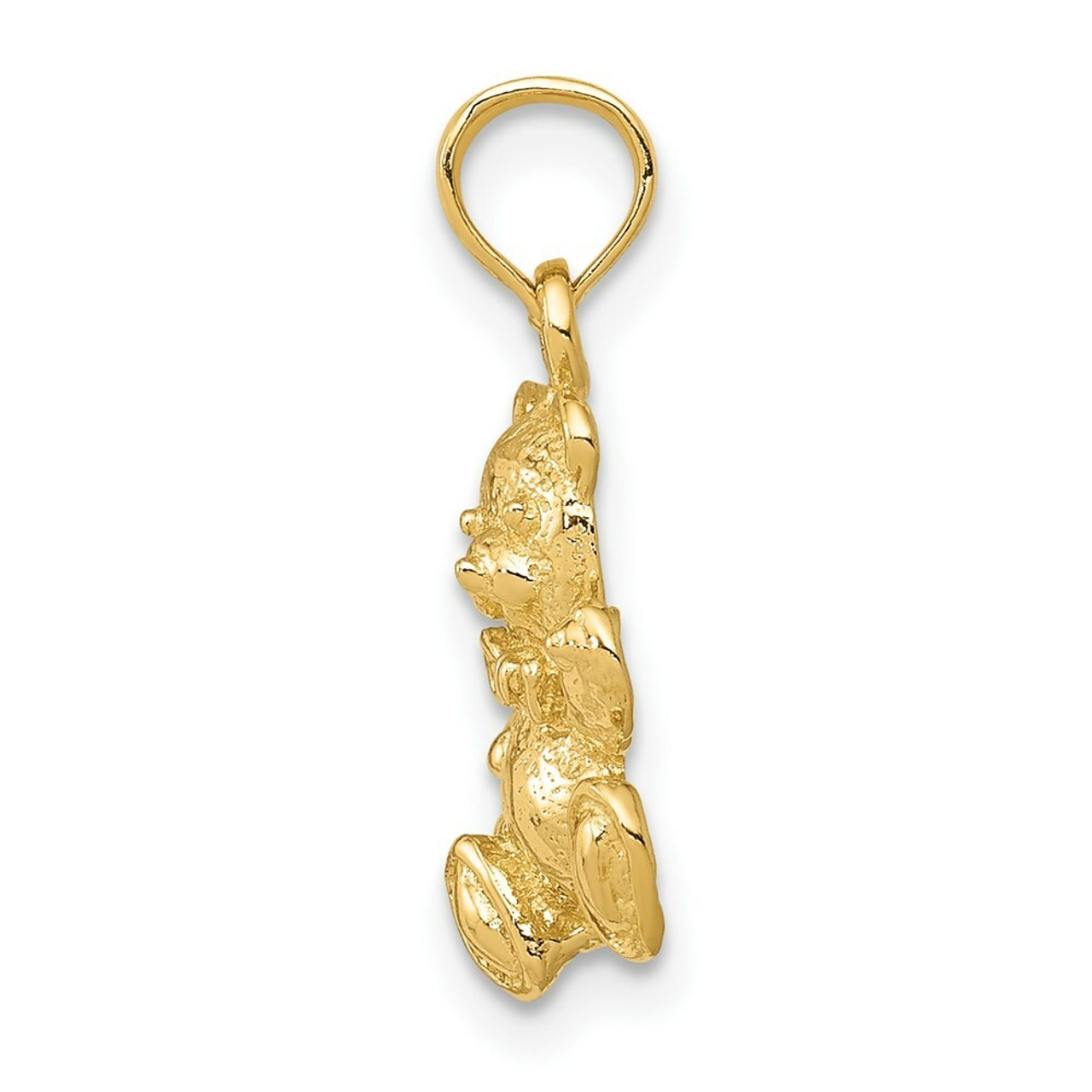 14K Yellow Gold Teddy Bear Charm - (A84-657)