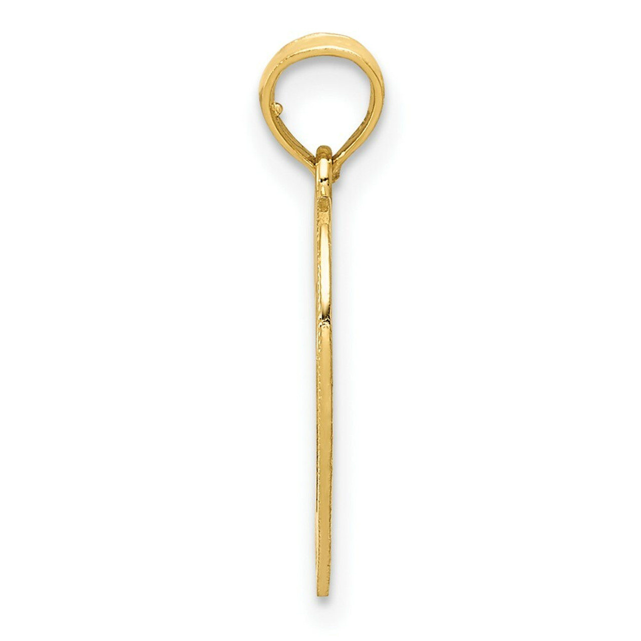 14K Yellow Gold Heart Pendant - (A84-823)