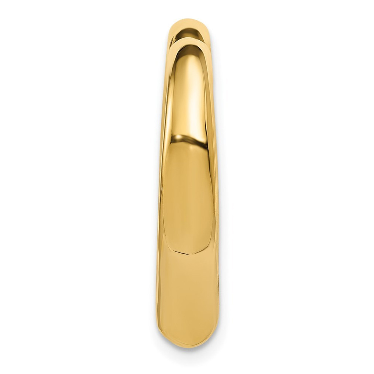 14K Yellow Gold Heart Hollow Pendant Slide - (A85-472)