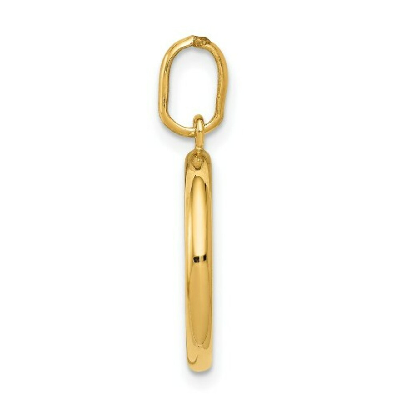 14K Yellow Gold Yellow Gold Polished and Satin Saint Christopher Medal Pendant - (A85-838)