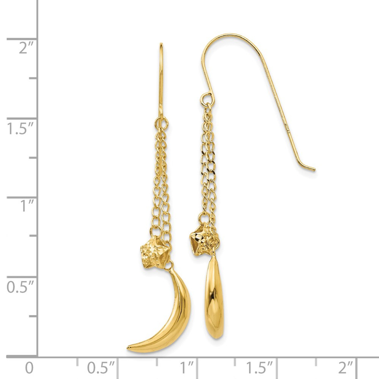 Buy Luna Double Gold Chain Earrings Online | Luna Tales | Luna Tales