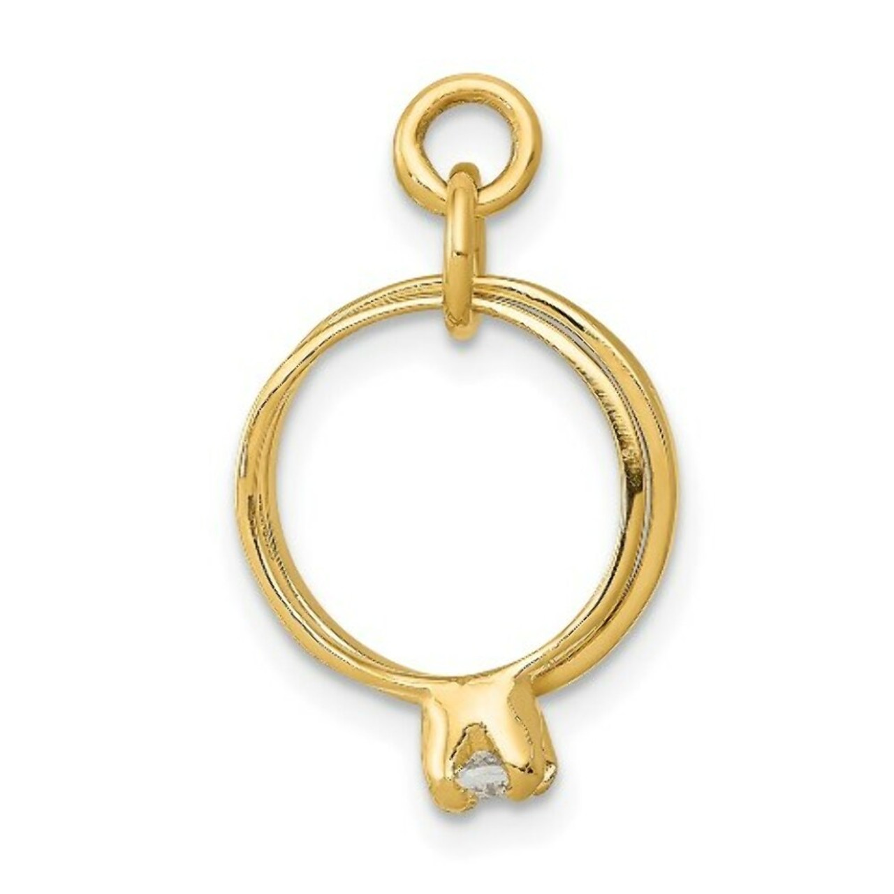 14K Yellow Gold Wedding Rings Charm - (A82-484)