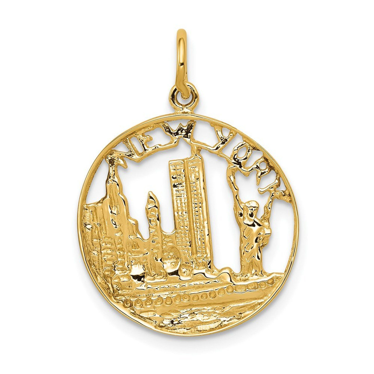 14K Yellow Gold New York Charm - (A82-486)