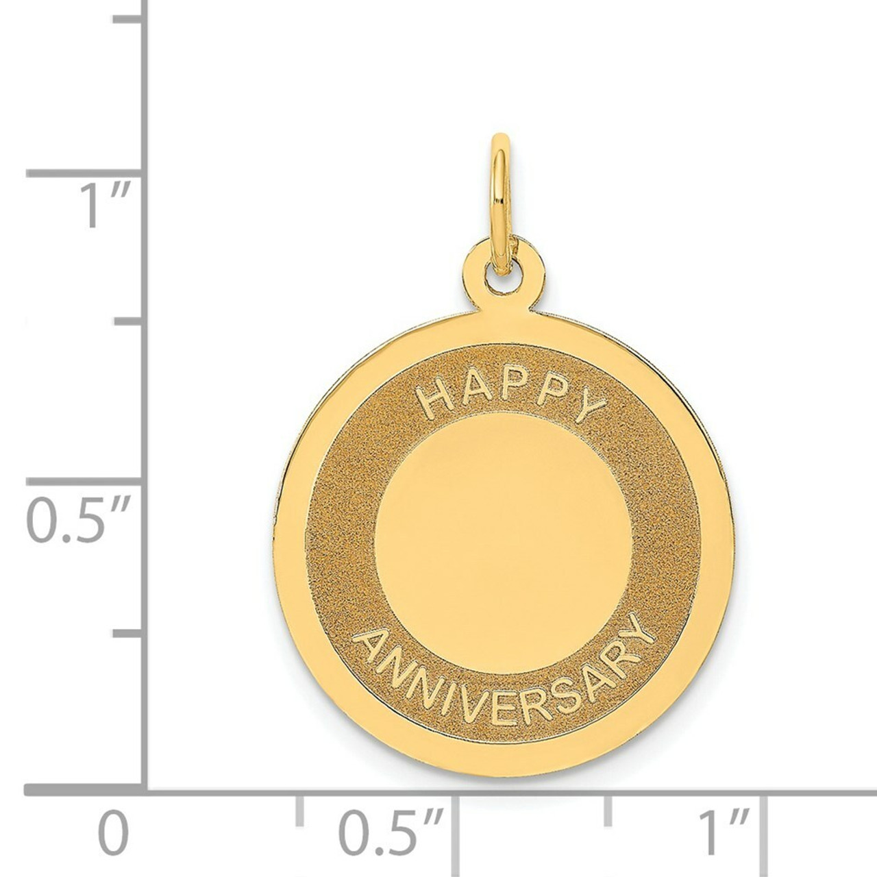 14K Yellow Gold Happy Anniversary Charm - (A82-518)