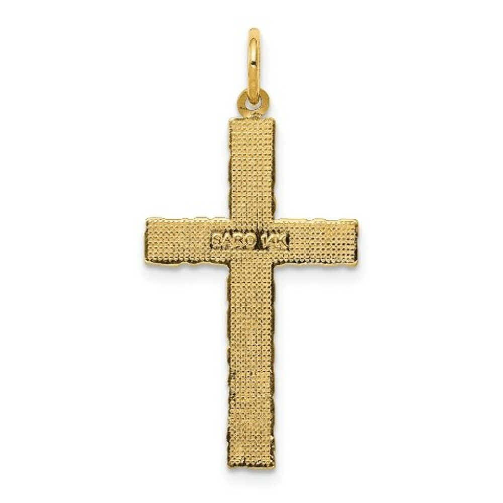 14K Yellow Gold Nugget Style Cross Pendant - (A83-113) - Roy Rose