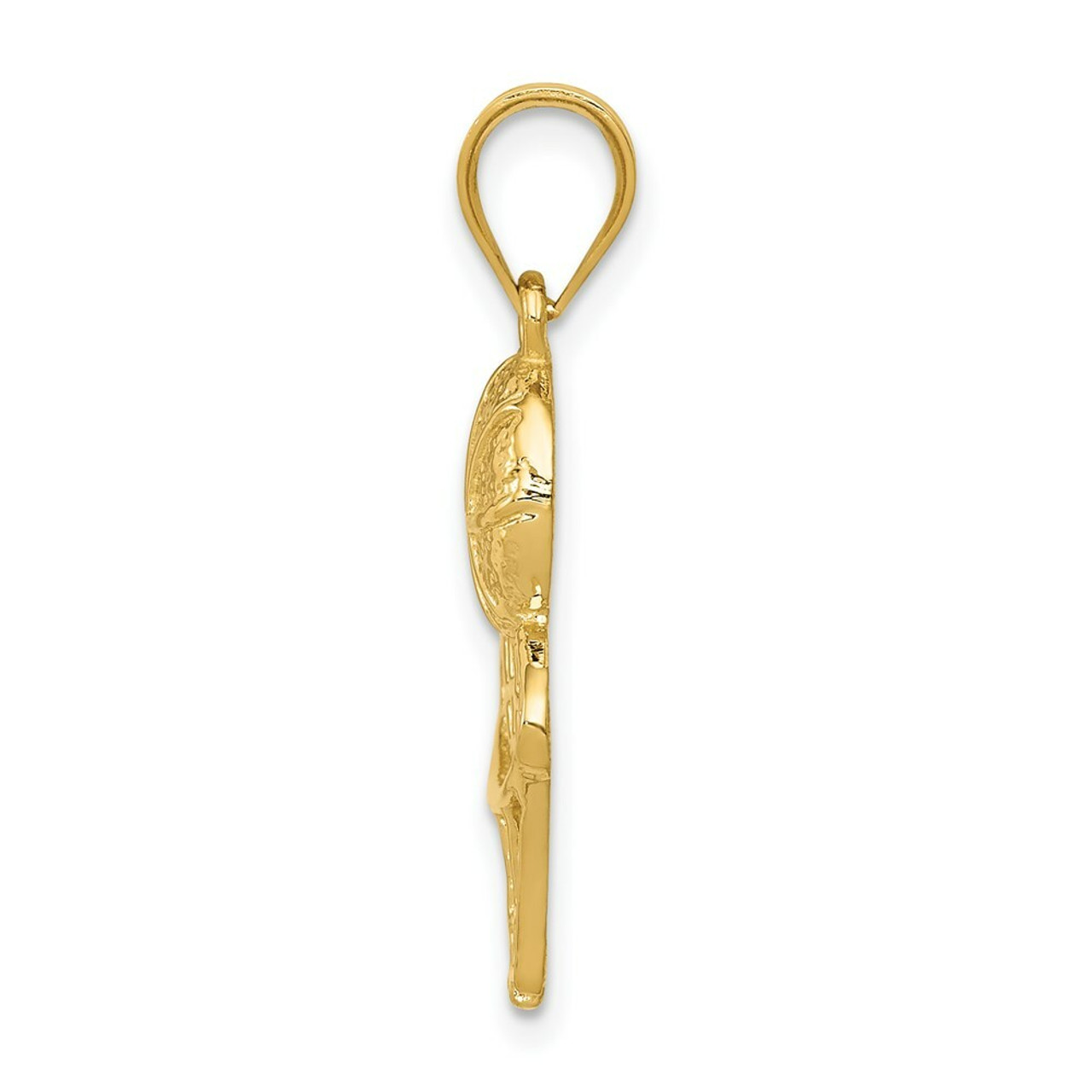 14K Yellow Gold Basketball & Net Charm - (A83-358)