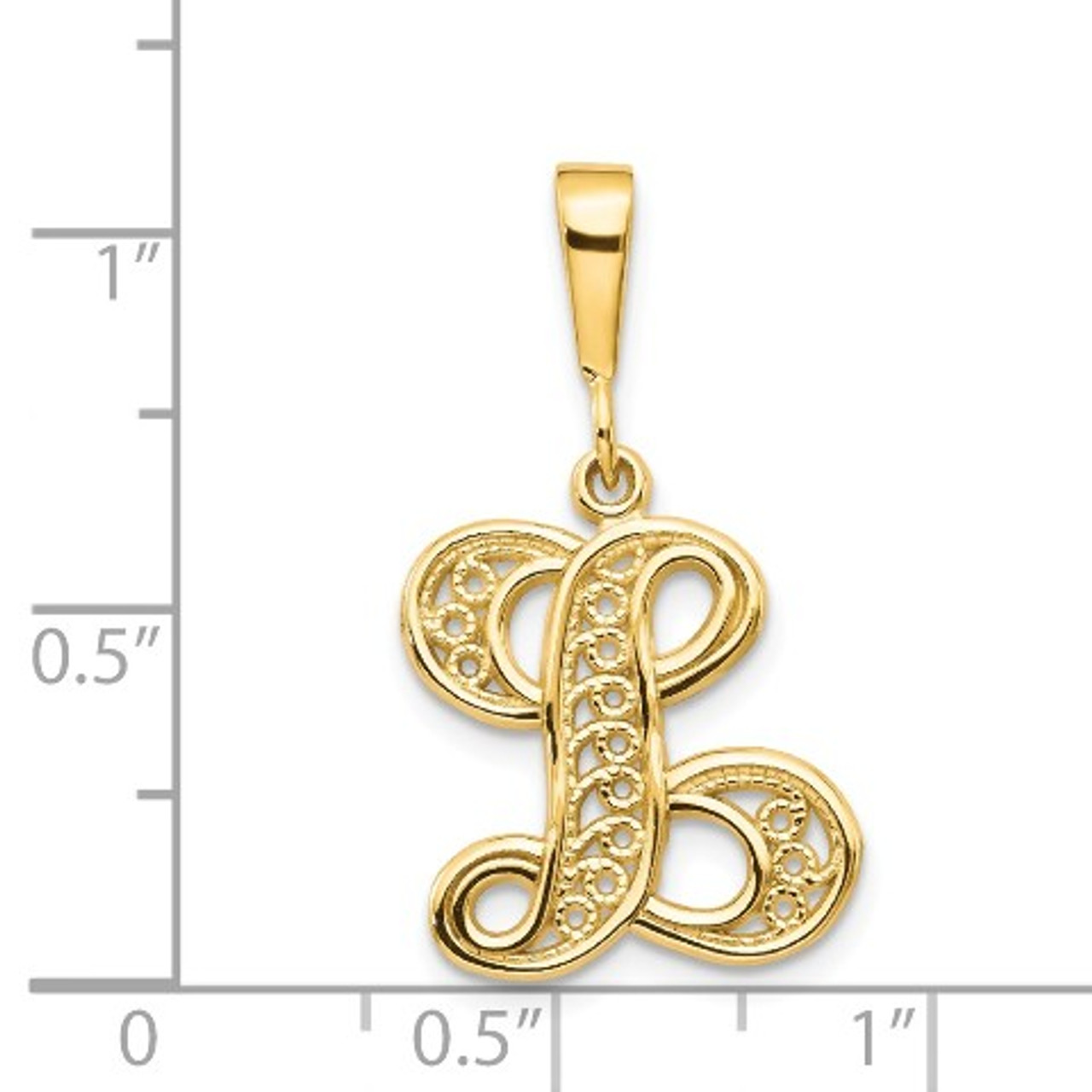 【HYERES LOR】Name 14K tag S initial pendant HYERES LOR】Name 14K tag S initial pendant
