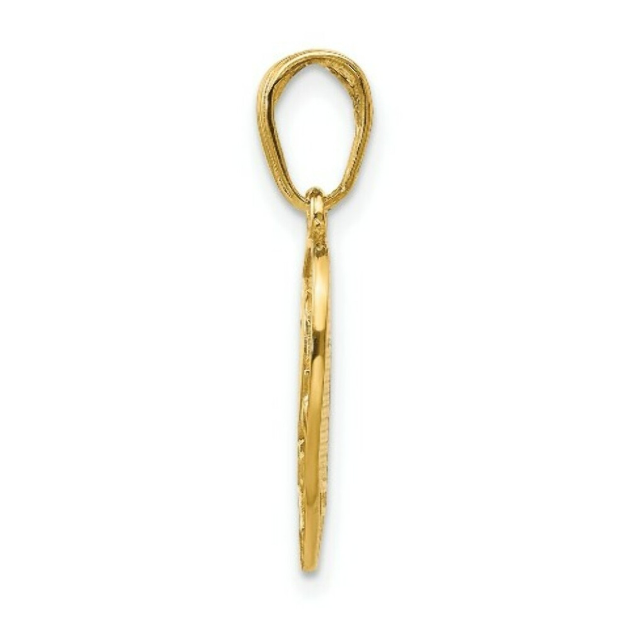 14K Yellow Gold I Love You break apart Heart Charm - (A86-531)