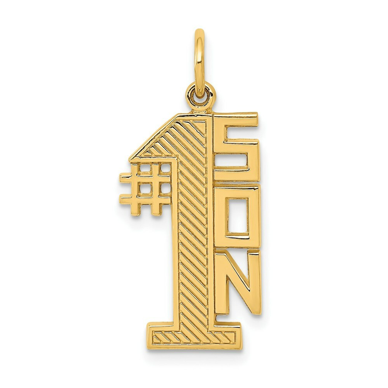14K Yellow Gold #1 Son Charm - (A86-798)