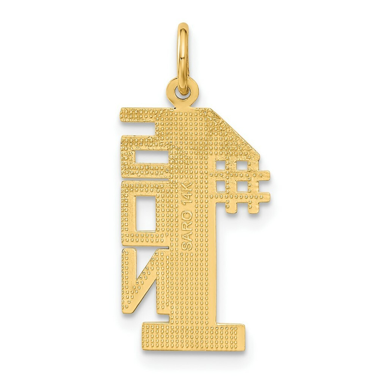 14K Yellow Gold #1 Son Charm - (A86-798)