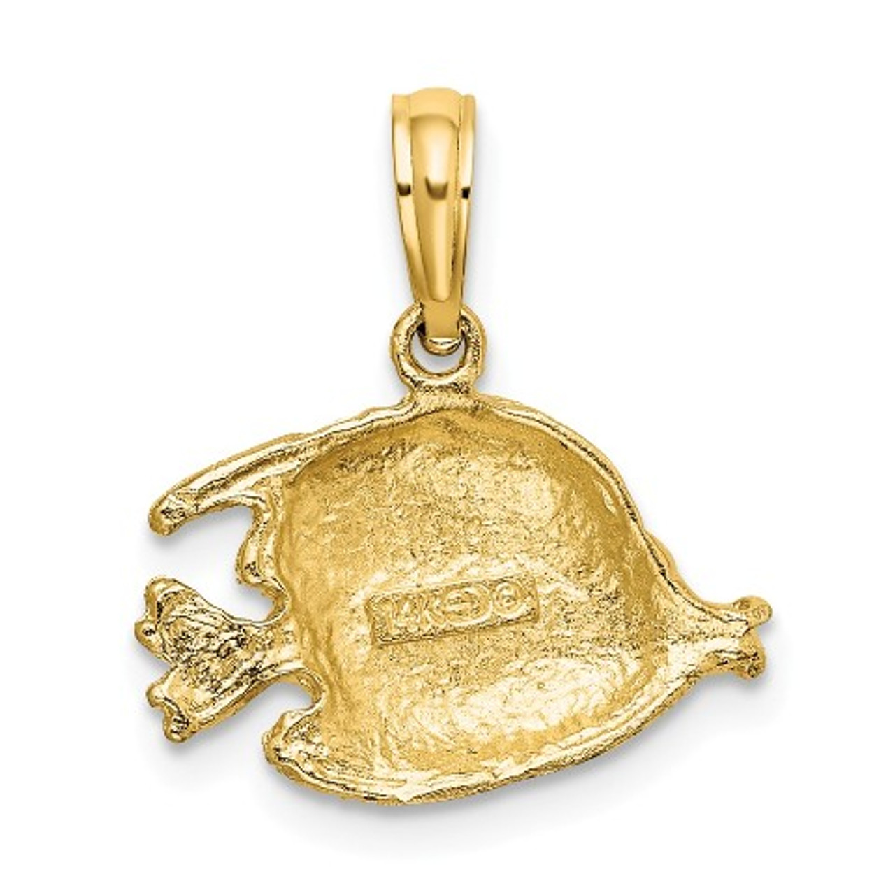 14K Yellow Gold Polished and Engraved Fish Charm Pendant - (A92-318) 14K Yellow Gold Polished and Engraved Fish Charm Pendant - (A92-318)