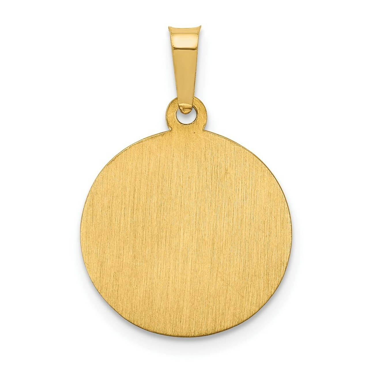 14K Yellow Gold Polished & Satin Finish St. Peter Medal Pendant 16mm width  - (B11-213)