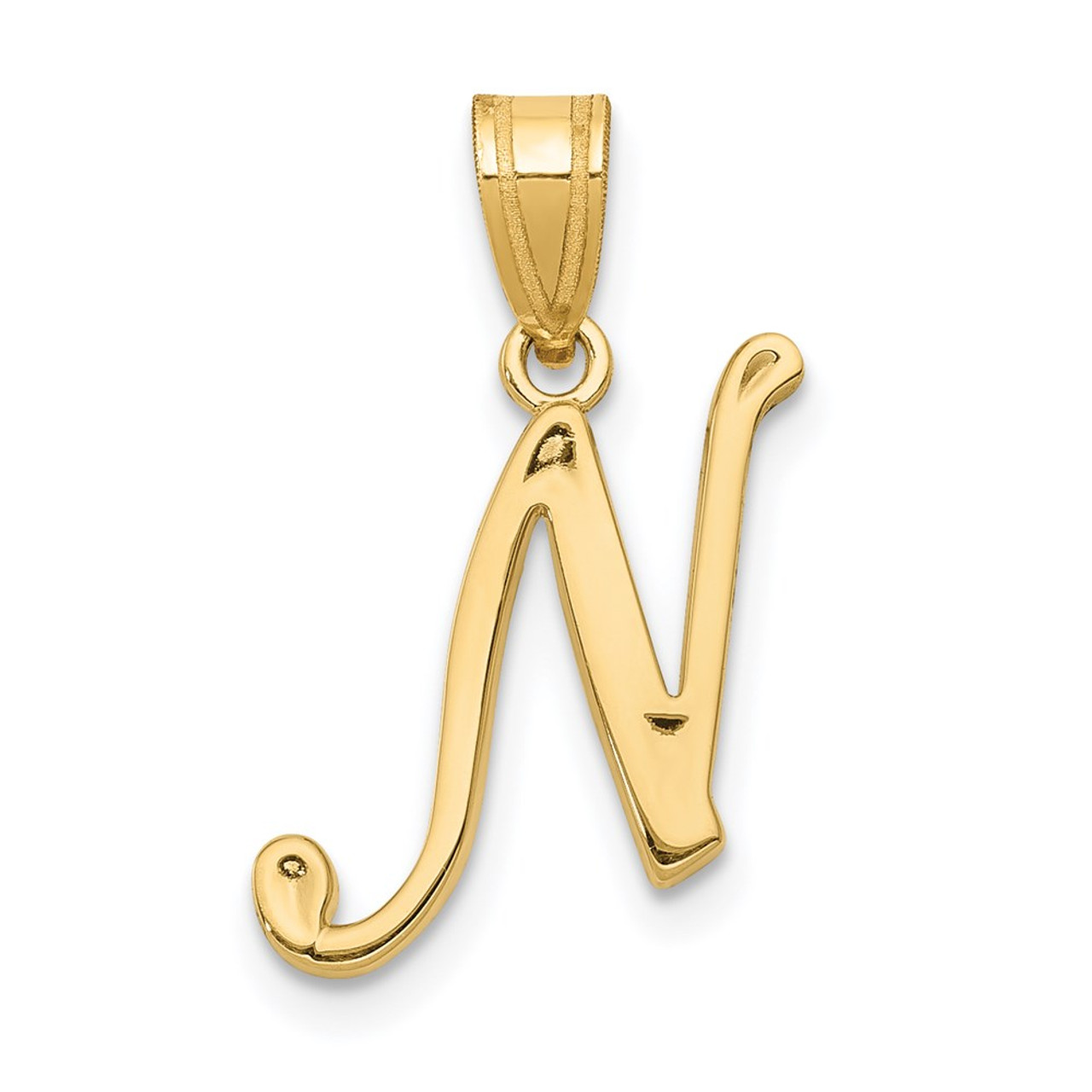 Letter n shop gold pendant