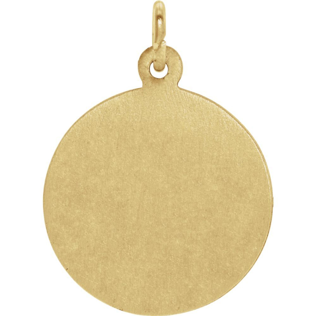 14K Yellow Gold 12mm Round Holy Communion Medal - (B15-661)