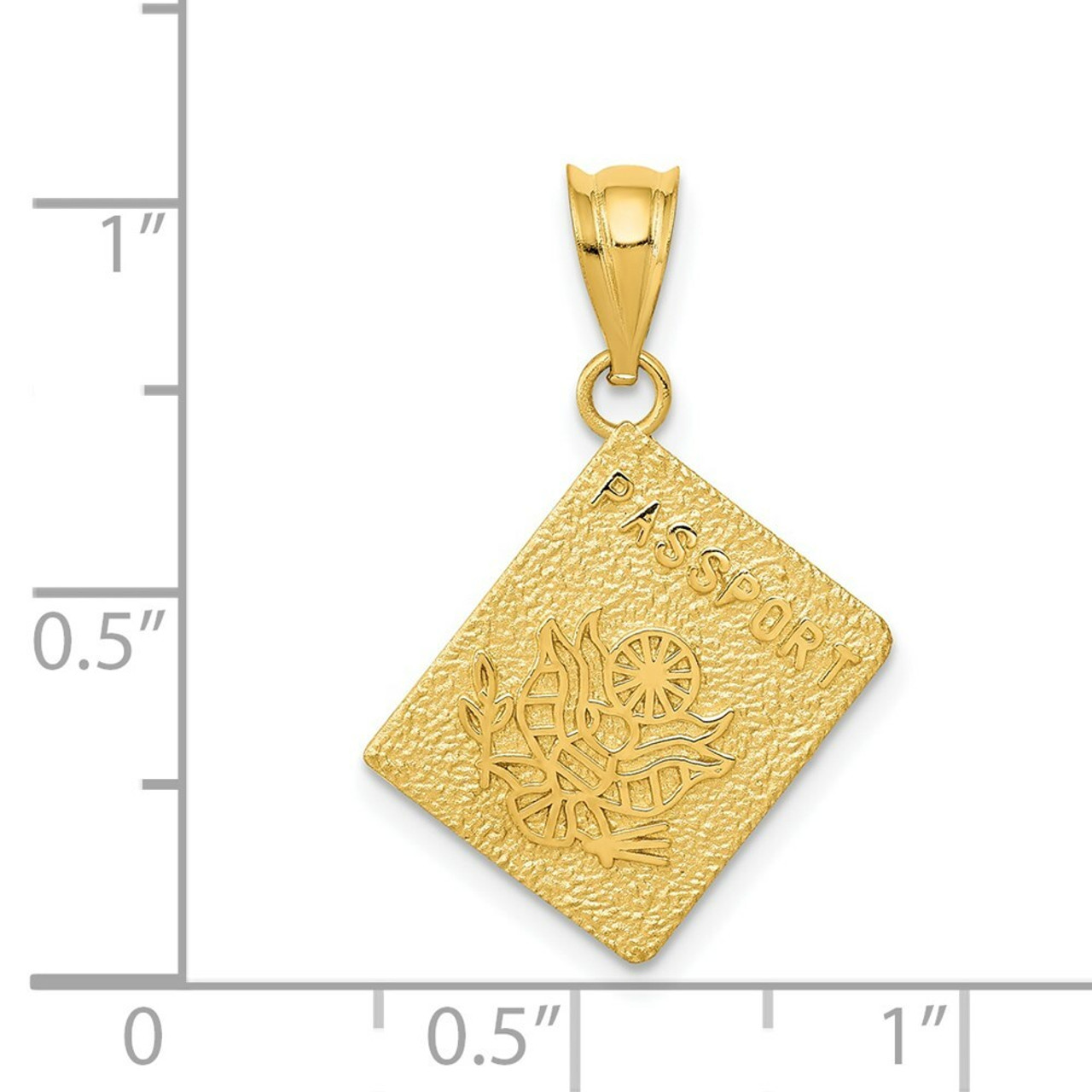 14K Yellow Gold Passport Charm - (A84-239)