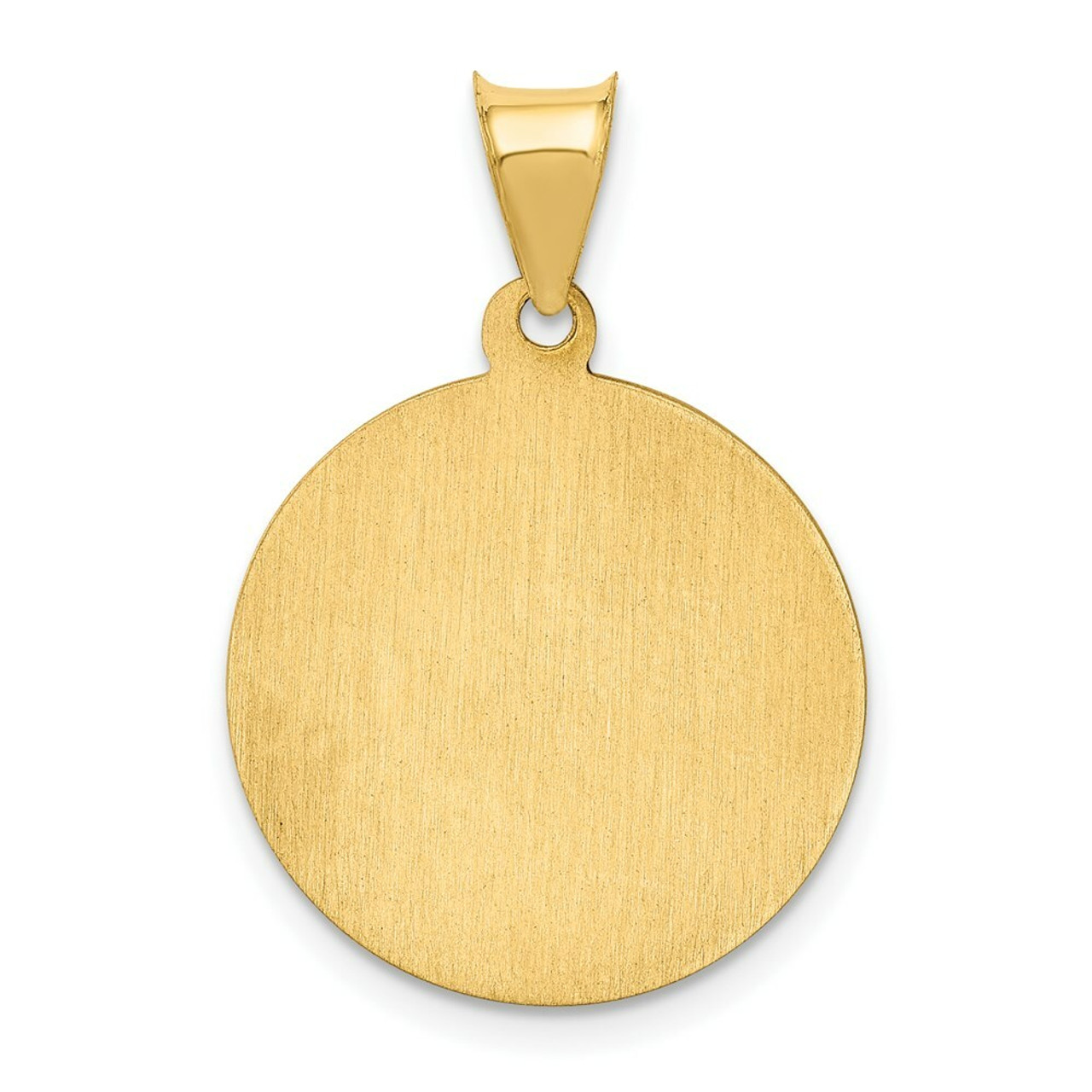 14K Yellow Gold Polished and Satin St. Peter Medal Pendant 20mm width - (B11-110)