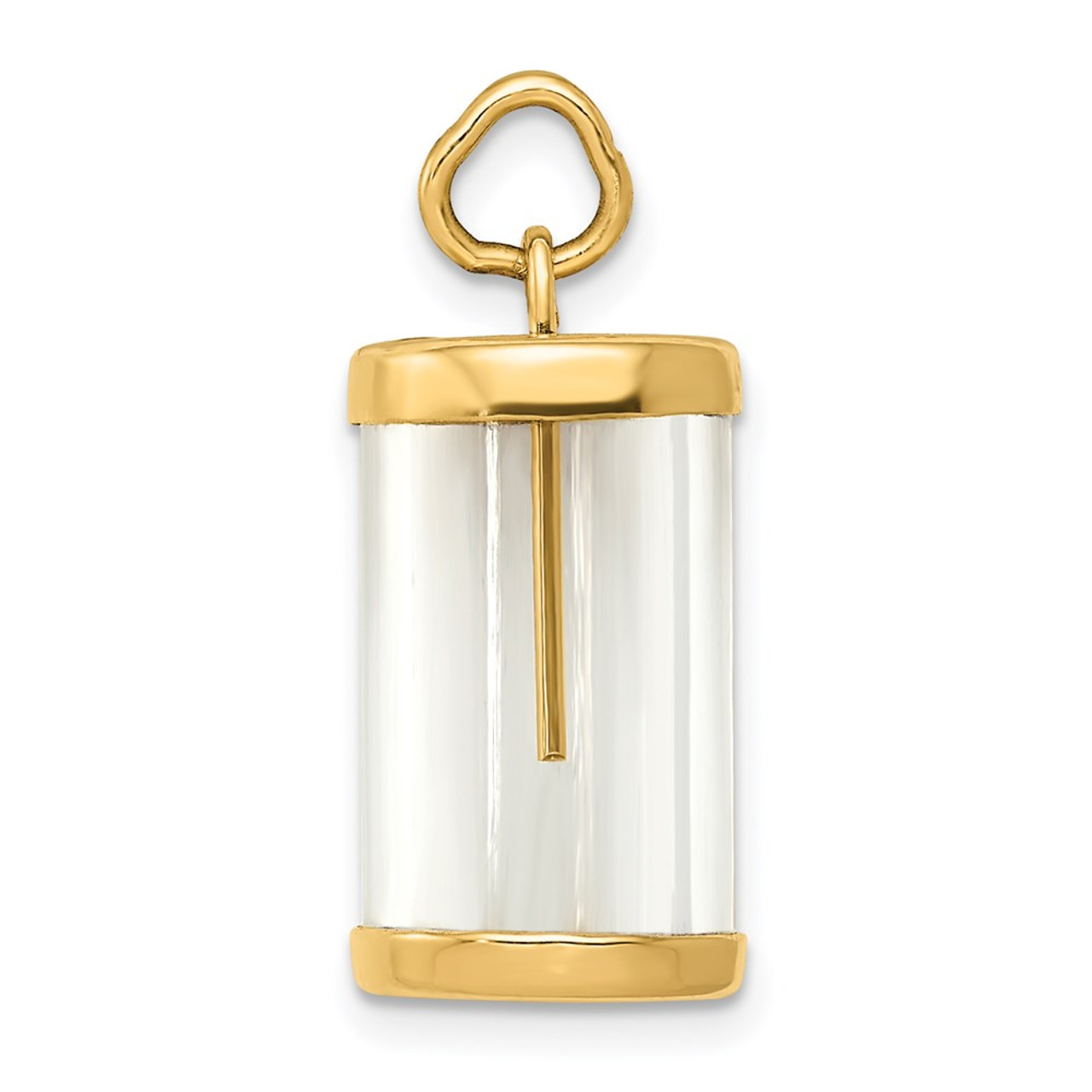 14K Yellow Gold Fillable Capsule Charm - (A82-485)