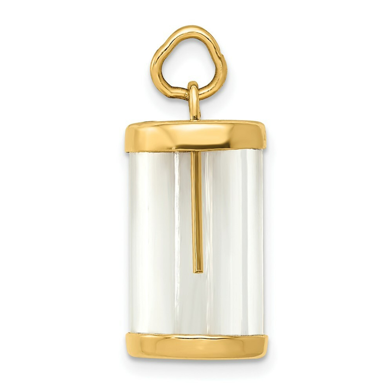14K Yellow Gold Fillable Capsule Charm - (A82-485)