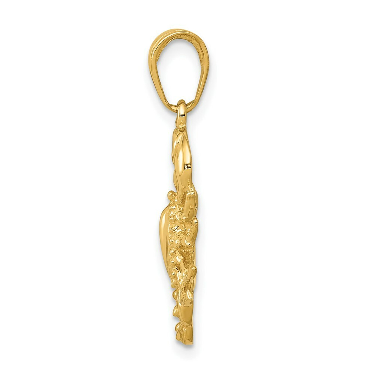 14K Yellow Gold Scorpion Pendant - (A84-280)