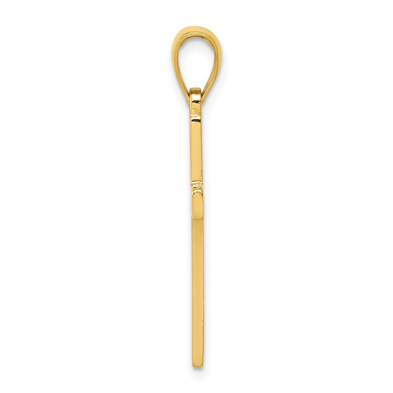 14K Yellow Gold Cross Pendant 29mm length - (A84-510)