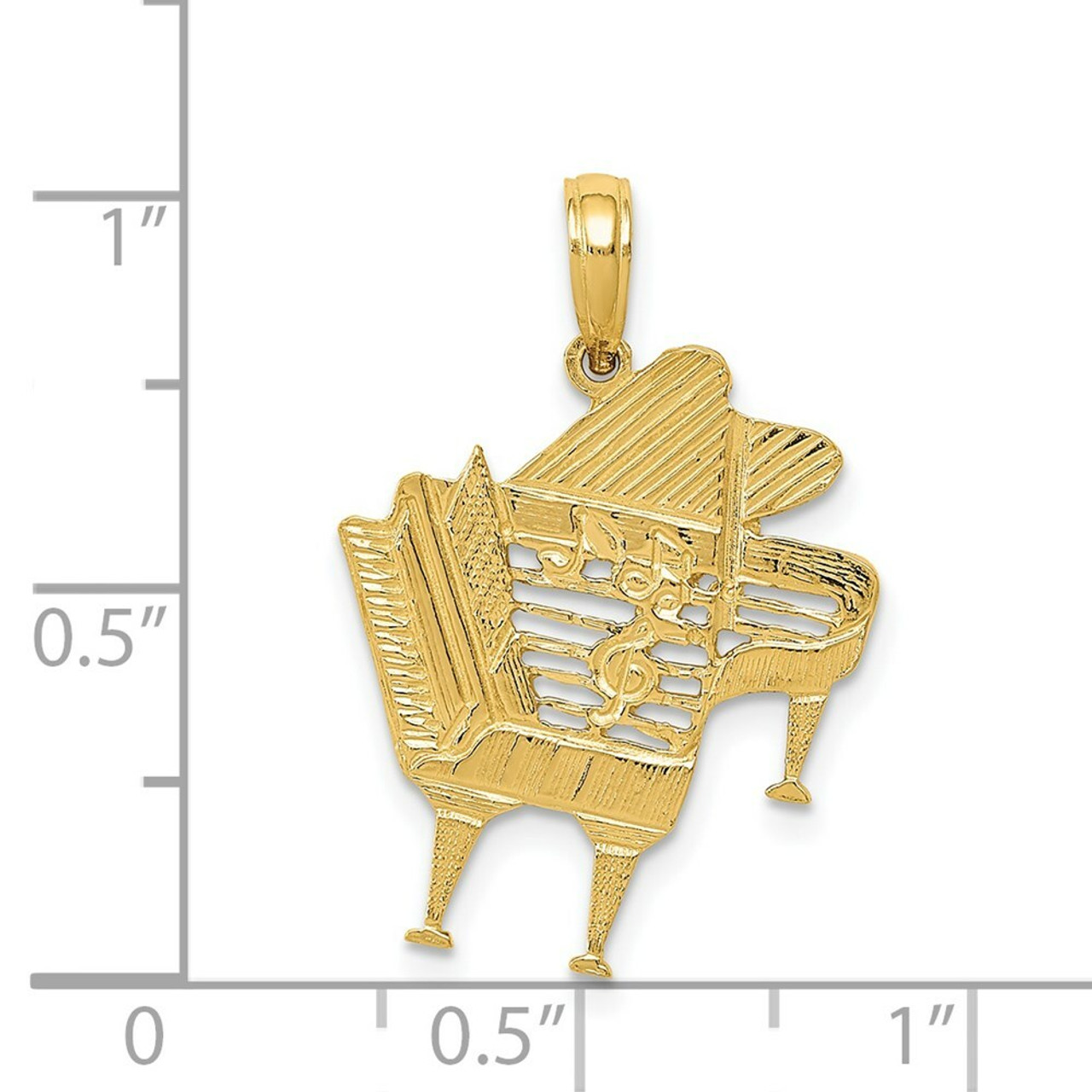 14K Yellow Gold Piano Pendant - (A85-194)