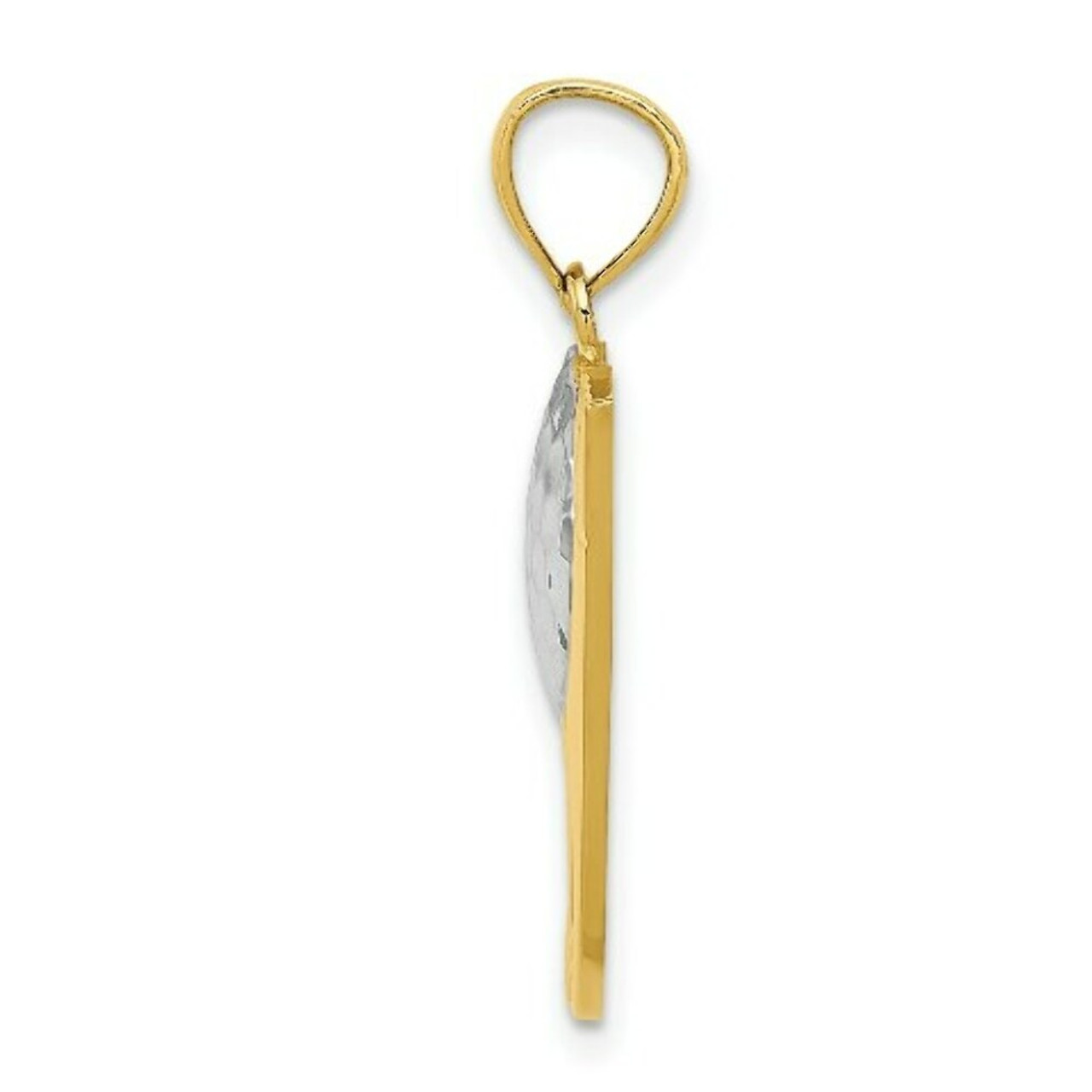 14K Yellow Gold and Rhodium Golf Pendant - (A85-237)