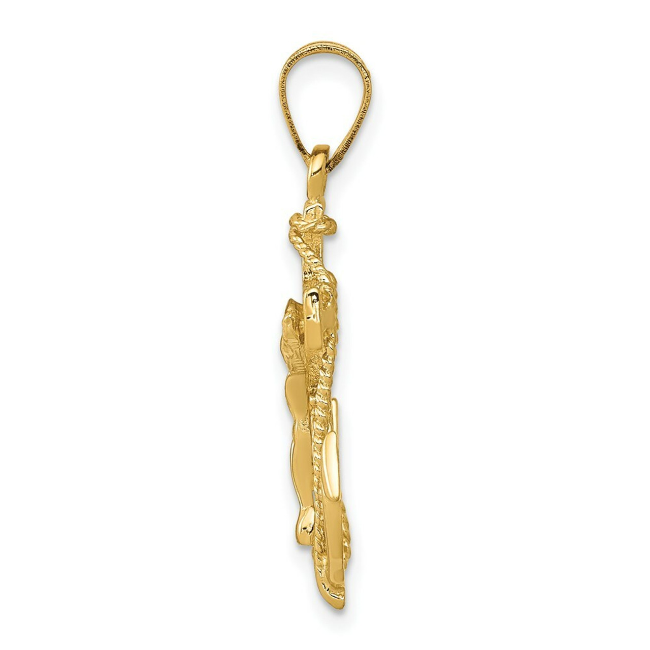 14K Yellow Gold Mariners Cross Pendant 29mm length - (A83-924)