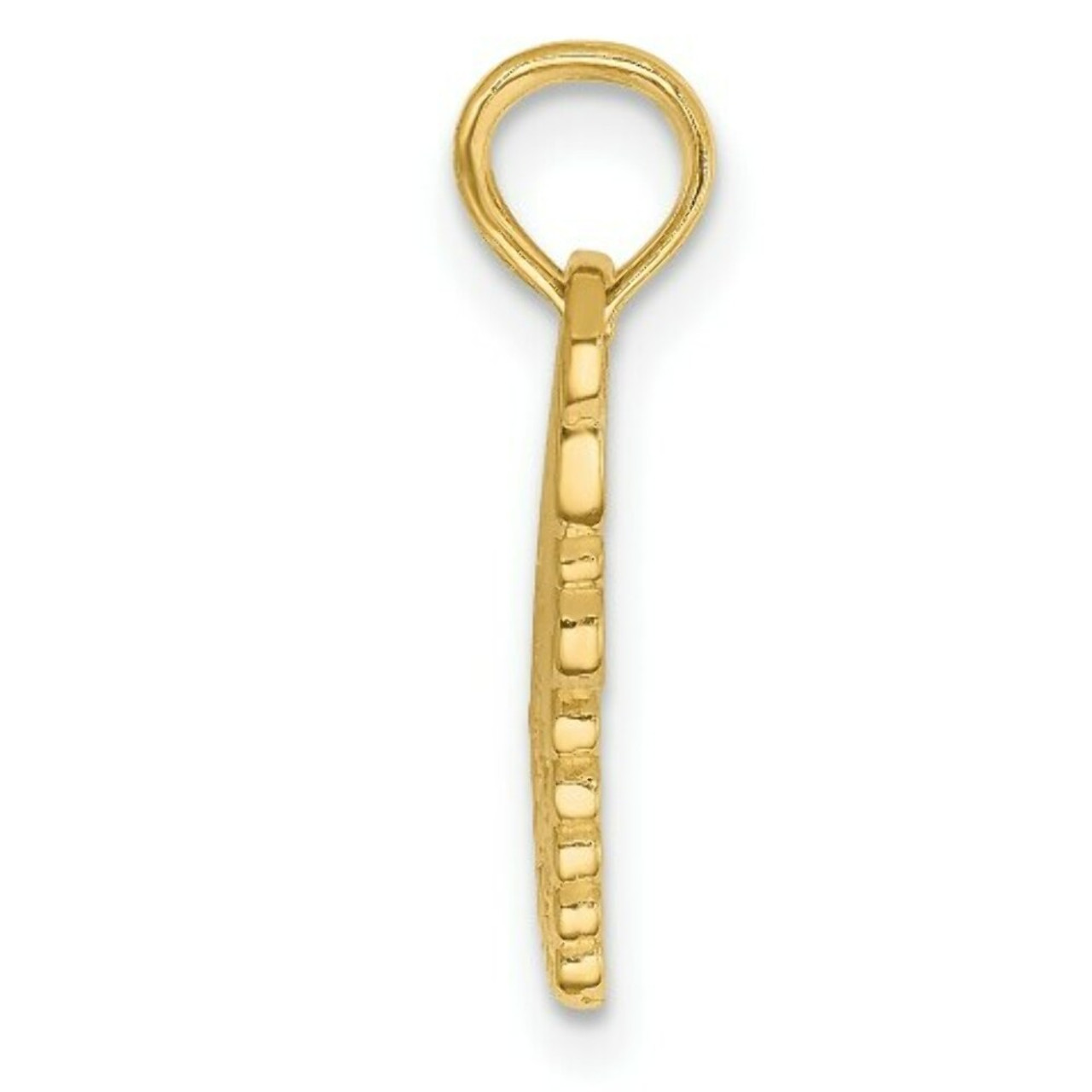 14K Yellow Gold Heart Charm 22mm Diameter - (A86-510)