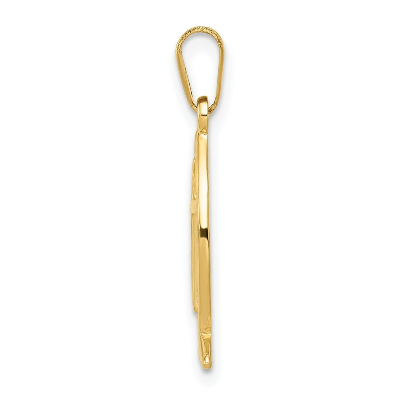 14K Yellow Gold Ichthus Fish Pendant - (B11-152)