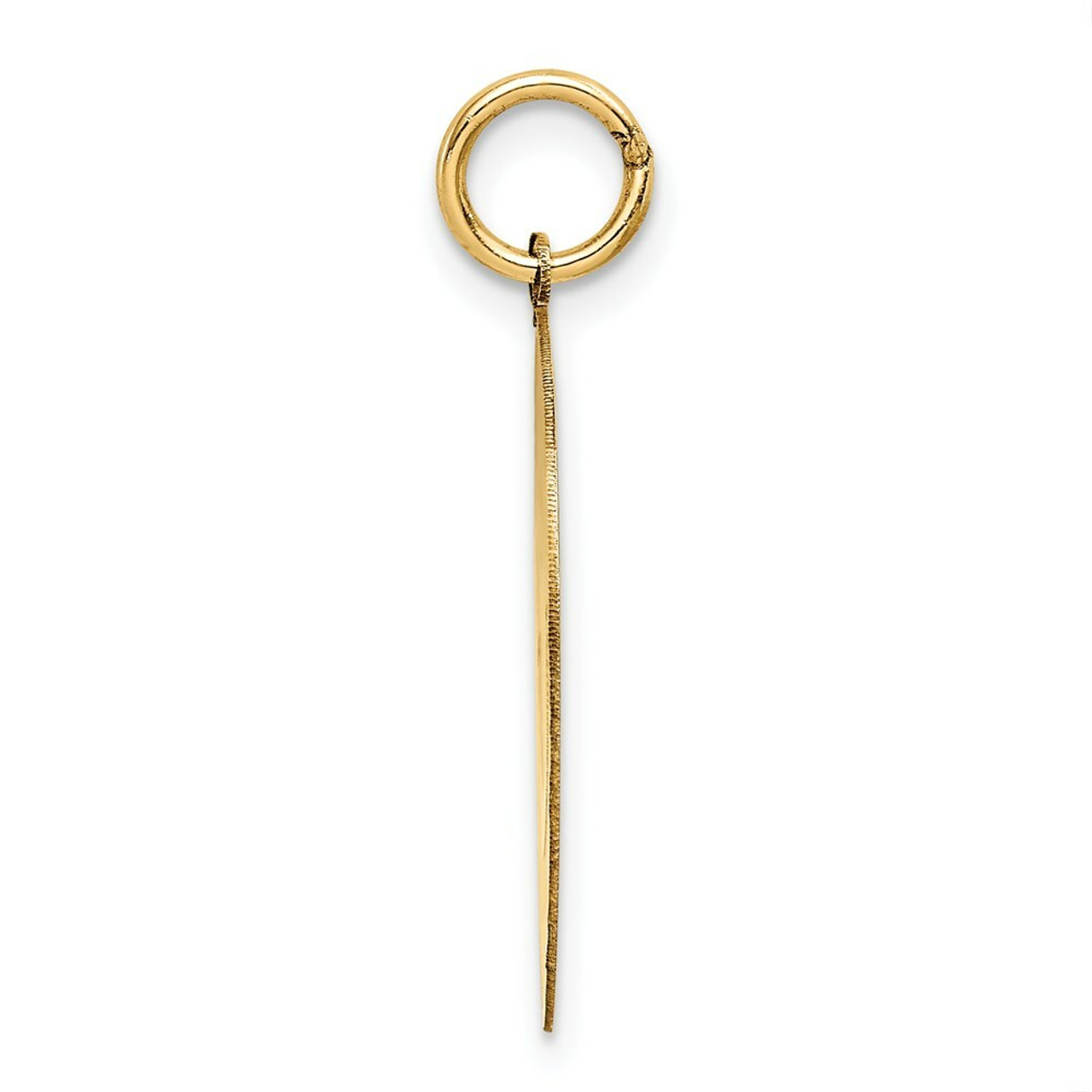 14K Yellow Gold Solid Polished Smiley Face Pendant - (B13-540)