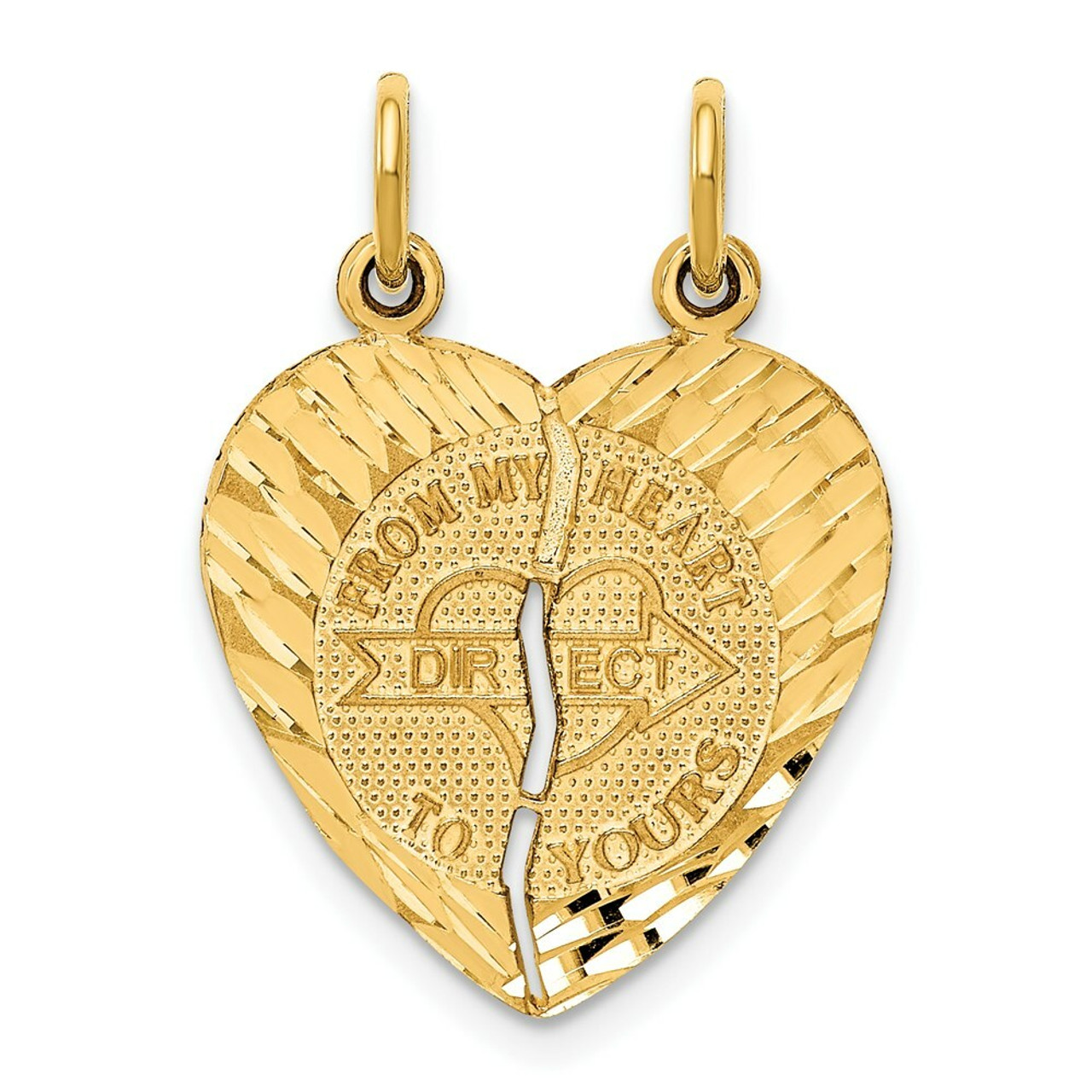 14K Yellow Gold Break-apart Love Charm - (A82-983)