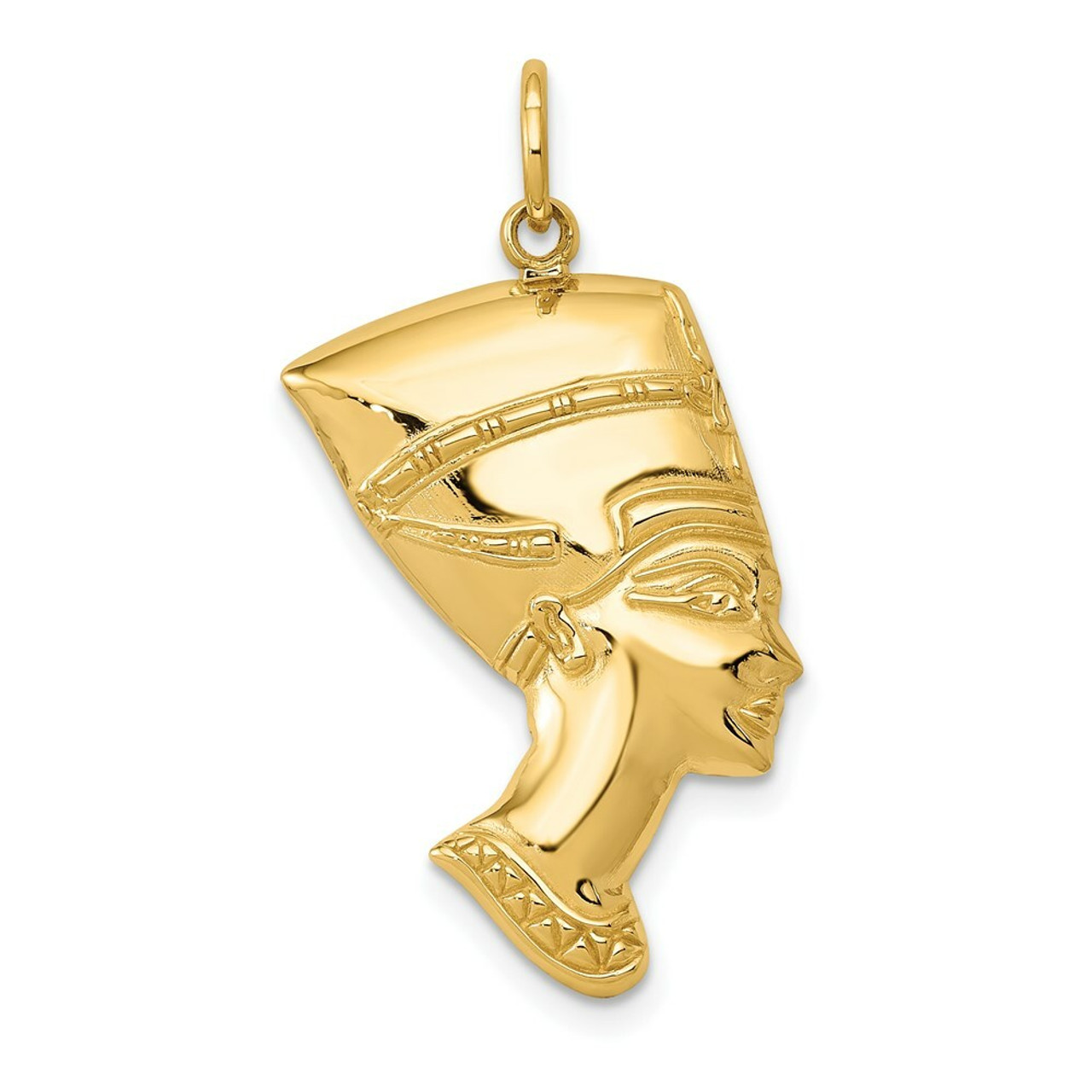 14K Yellow Gold Queen Nefertiti Charm - (A84-433)