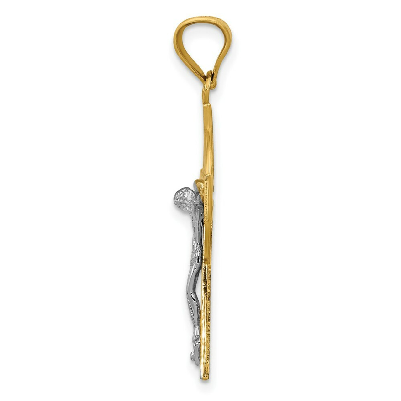 14K Two-tone Gold Iona Crucifix Pendant - (A84-685)