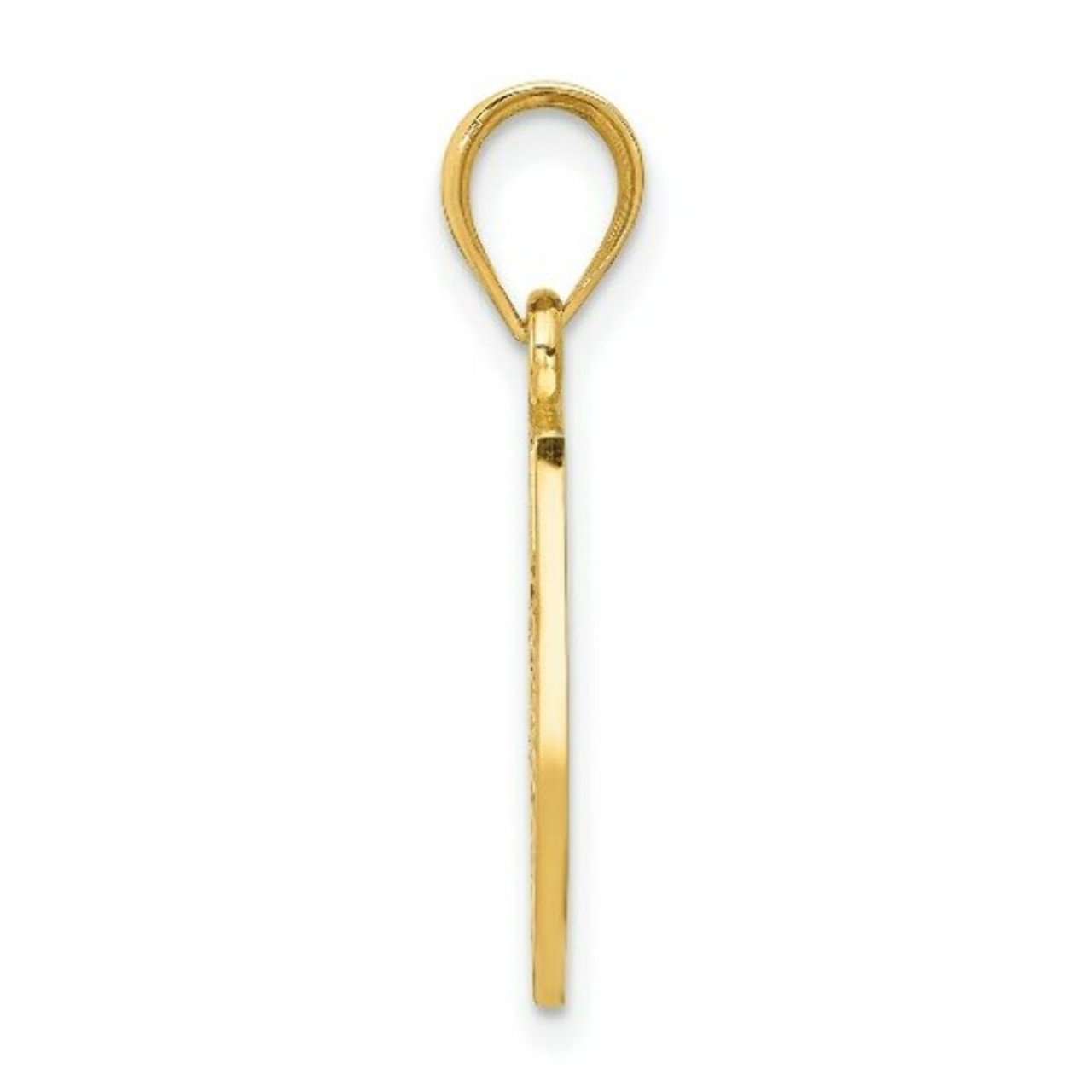 14K Yellow Gold USA Flag Enameled Pendant - (A87-190)