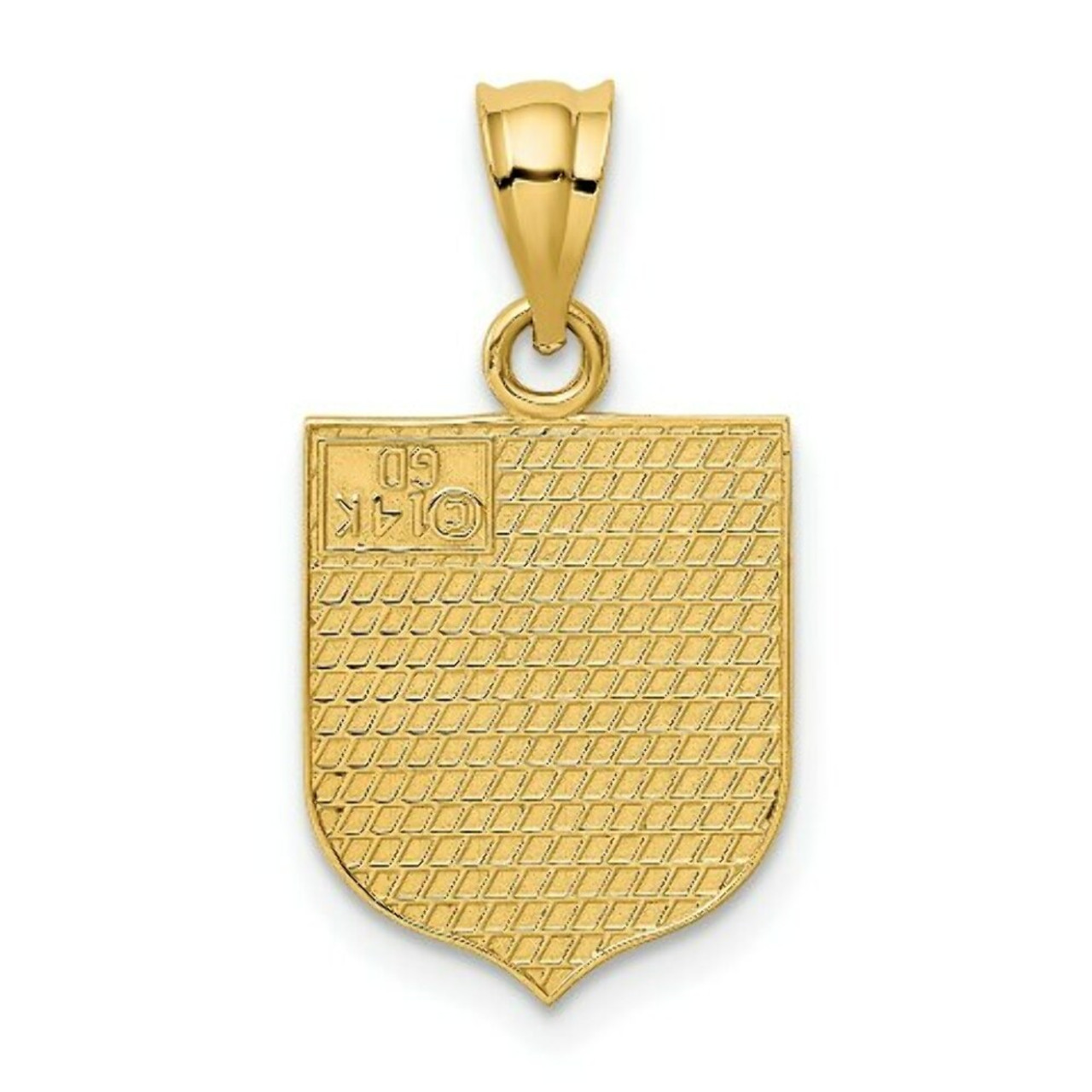 14K Yellow Gold USA Flag Enameled Pendant - (A87-190)