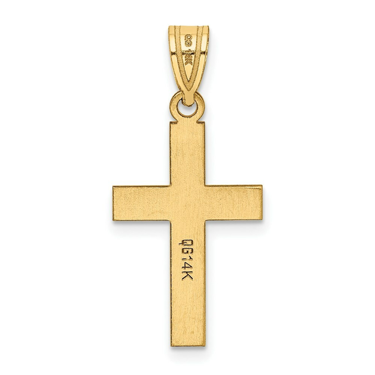 14K Yellow Gold Cross Charm 30mm length - (B11-554)