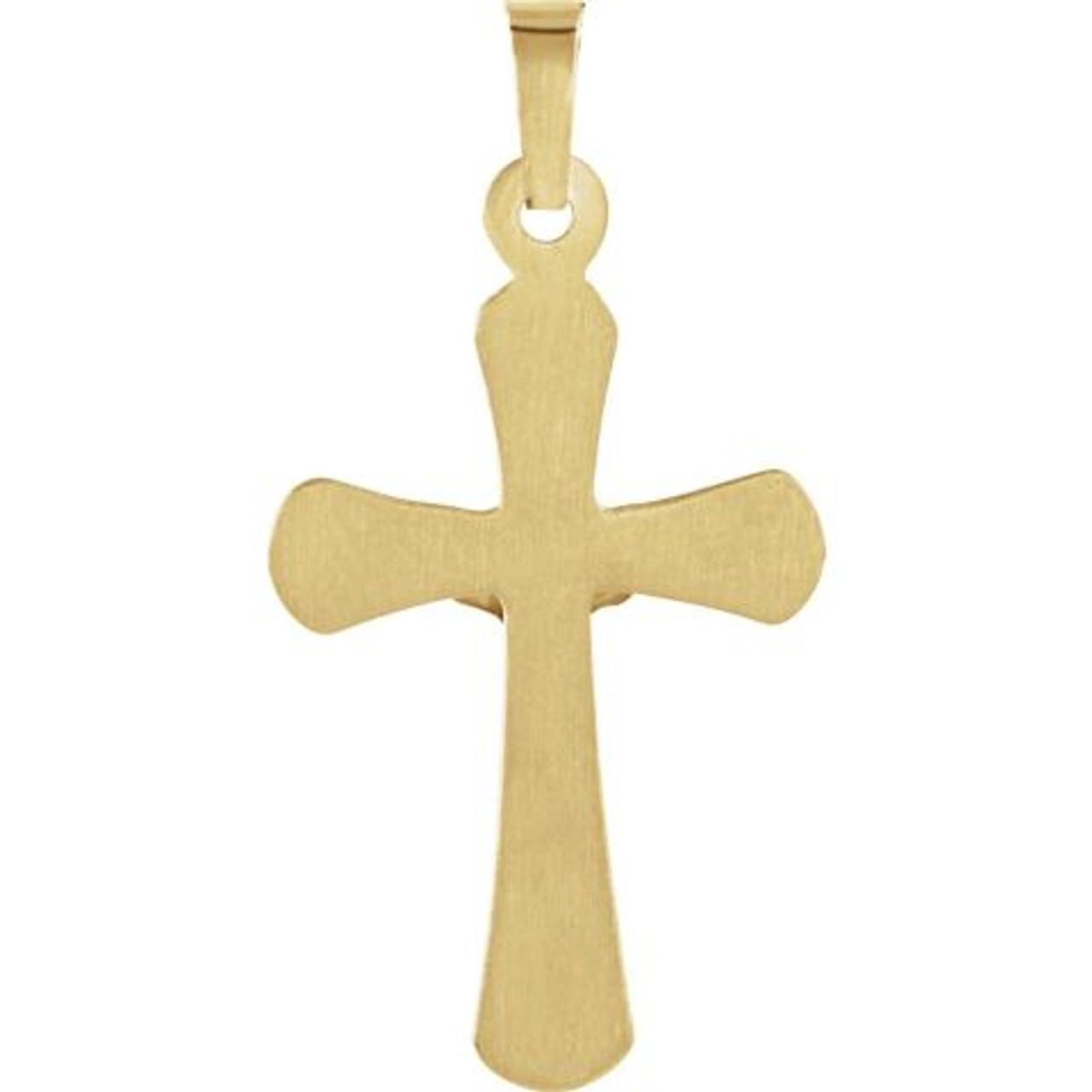 14K Yellow & White Gold 22x15mm Crucifix Pendant - (B15-145)