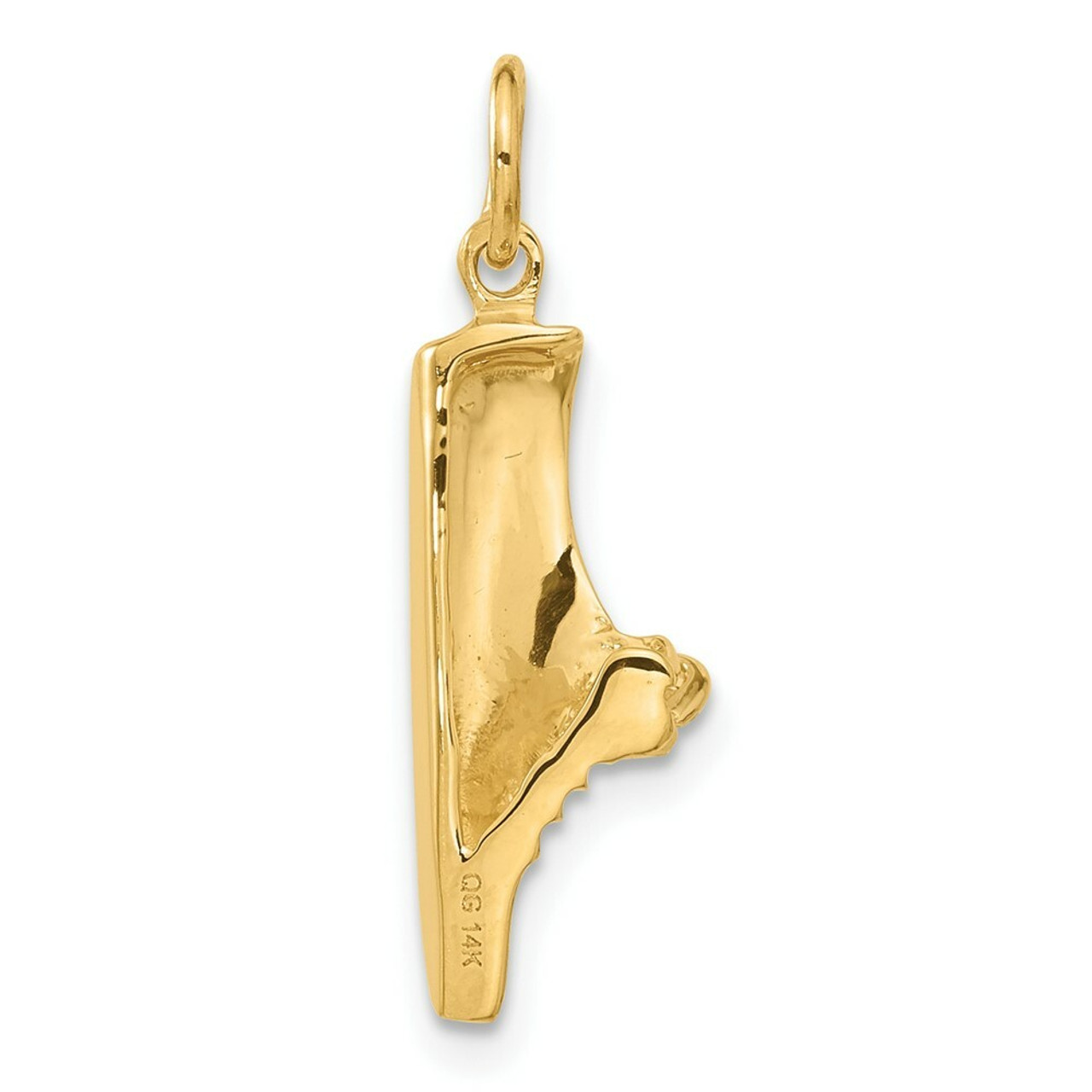 14K Yellow Gold Jogging Shoe Charm - (A82-581)