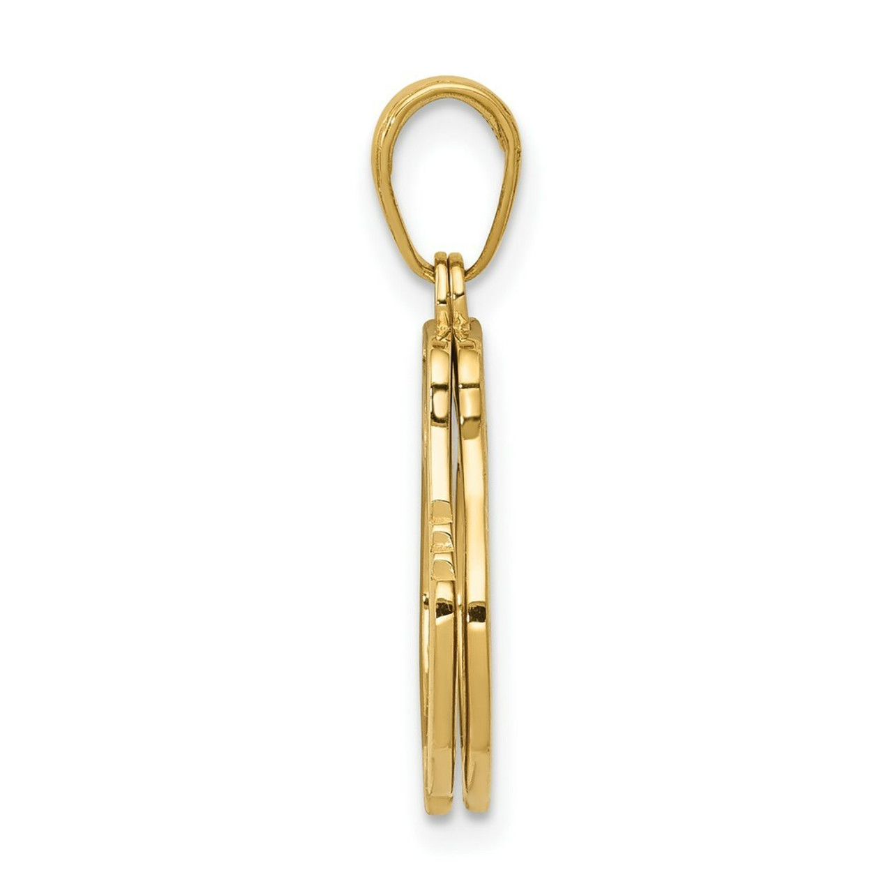 14K Yellow Gold Handcuffs Pendant - (A83-129)