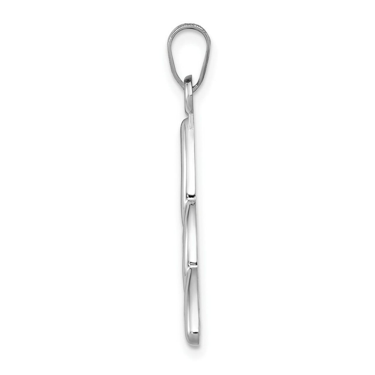 14K White Gold Polished Celtic Trinity Pendant - (A83-502)