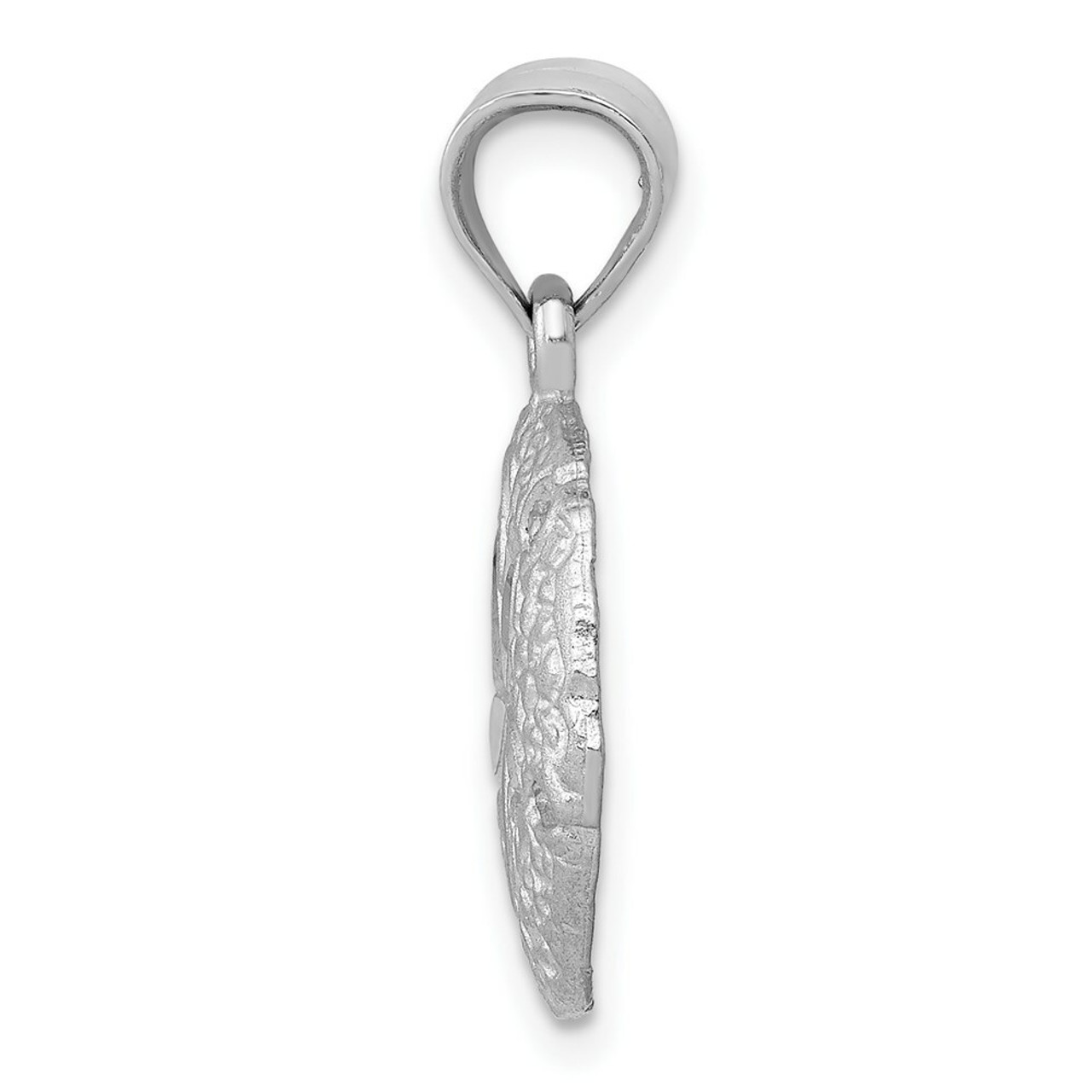 14K White Gold Sanddollar Charm - (A84-237)