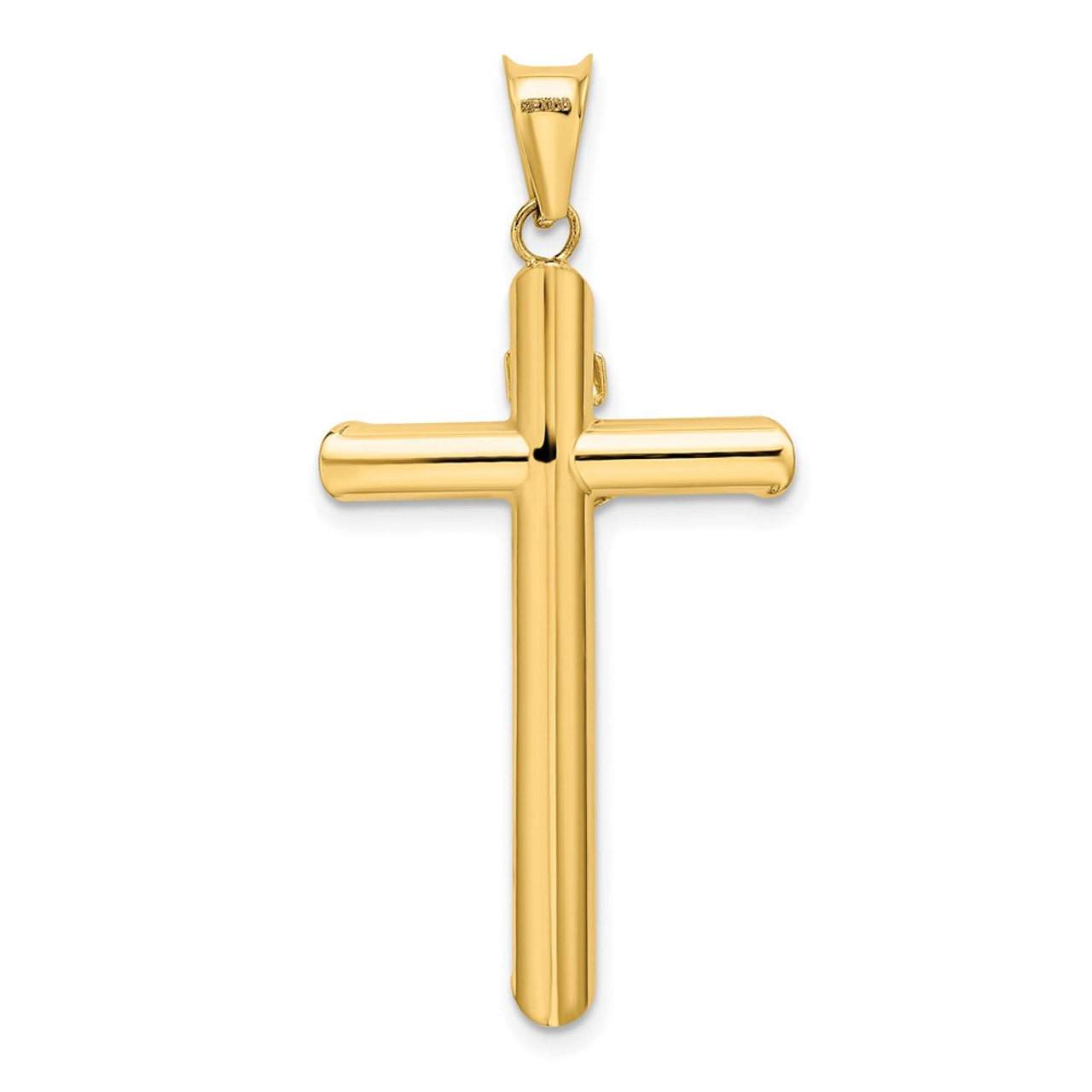 14k Two Tone Gold Polished Crucifix Pendant - (A85-890)