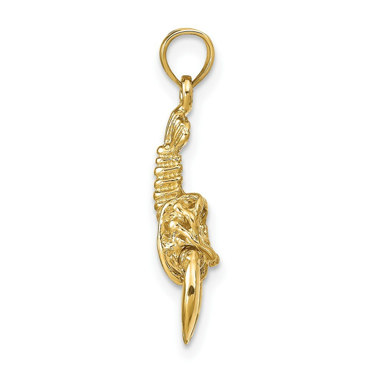 14K Yellow Gold Lobster Pendant - (A86-821)