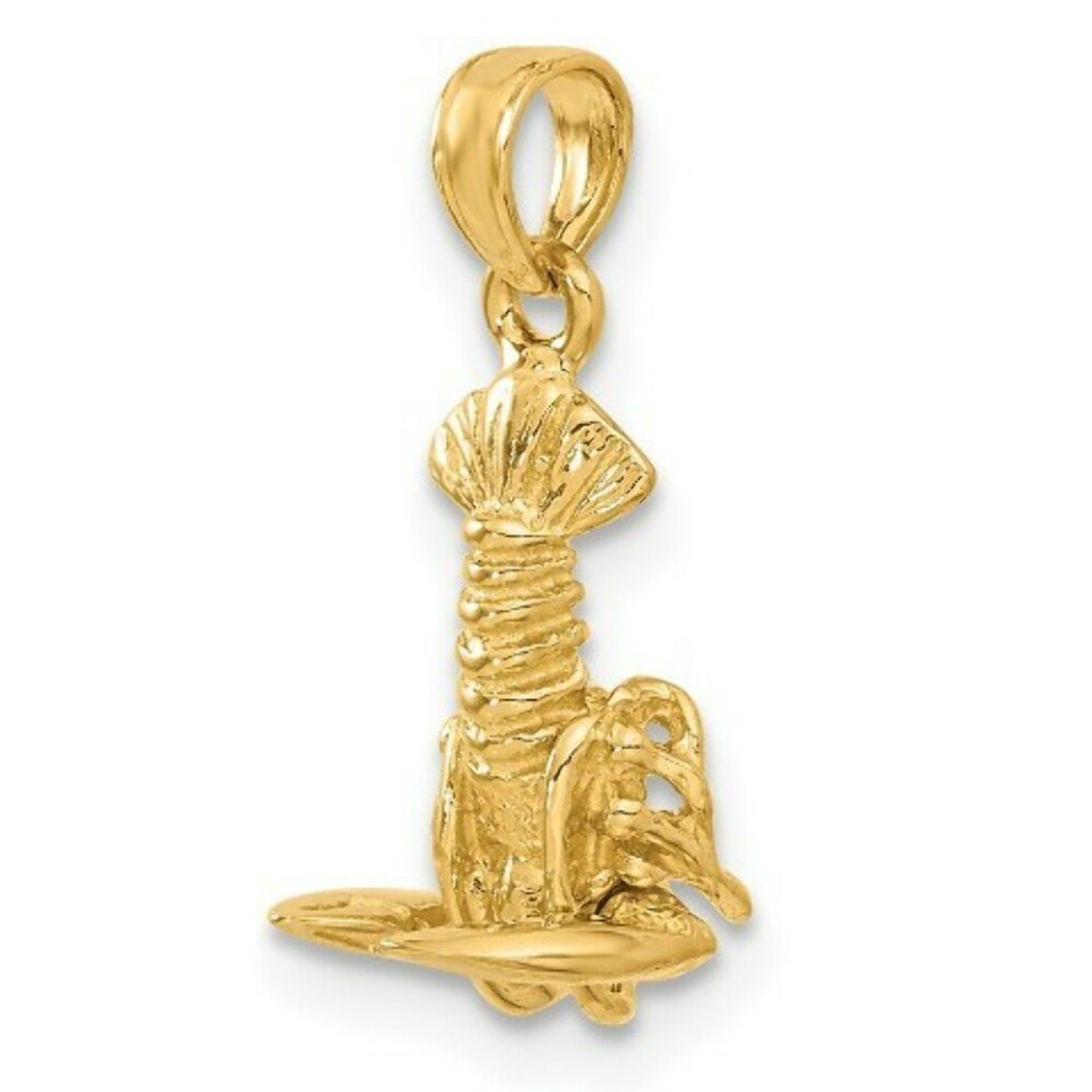 14K Yellow Gold Lobster Pendant - (A86-821)
