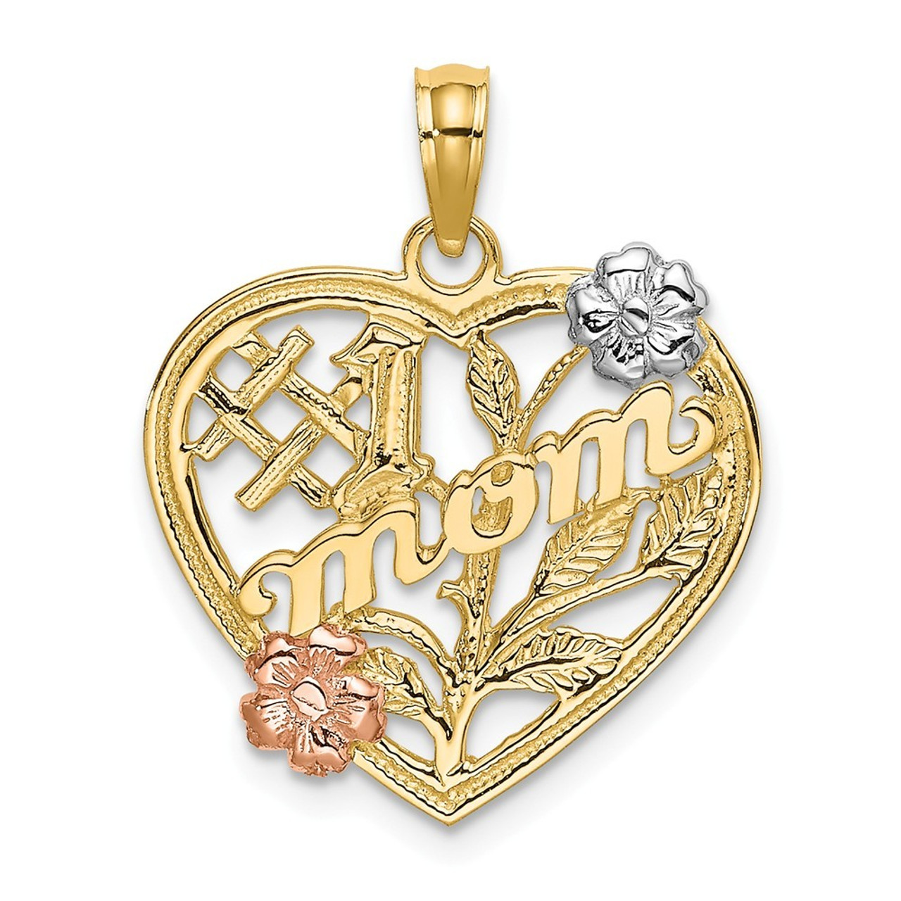 14K Gold Enamel Elongated Heart Charm – Baby Gold