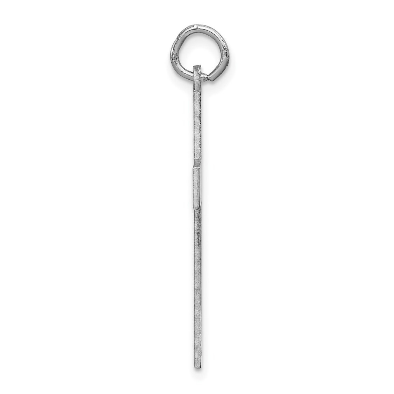 14K White Gold Laser Designed Cross Pendant 33mm length - (B11-679)