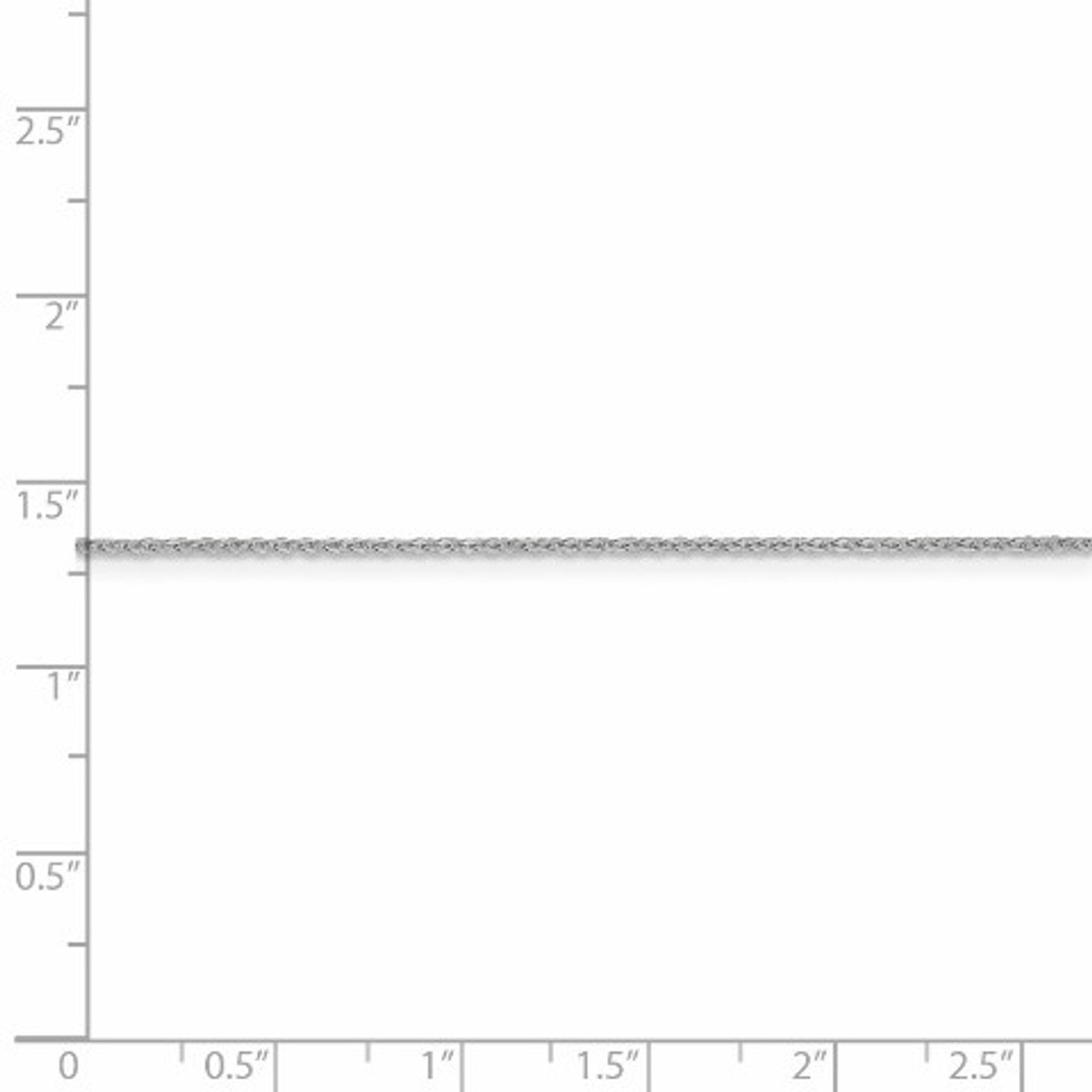 Leslie's 14K White Gold Flat Cable Chain Necklace - Length 18'' inches - (B21-433)