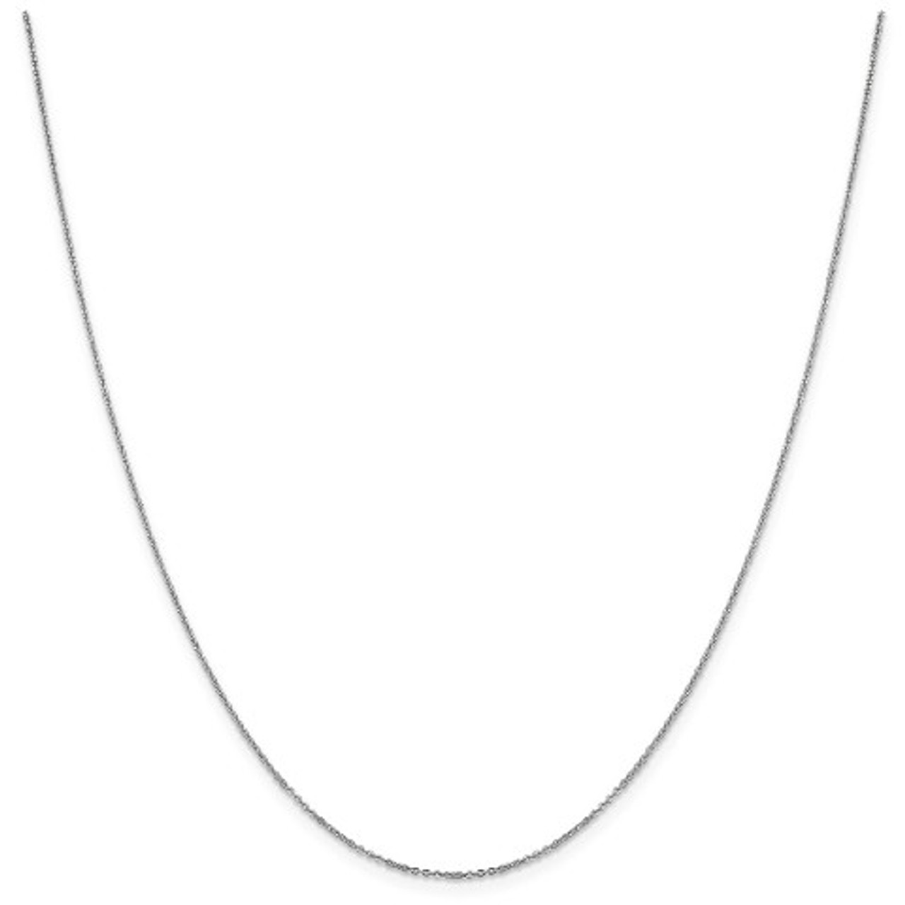 Leslie's 14K White Gold Flat Cable Chain Necklace - Length 18'' inches - (B21-433)